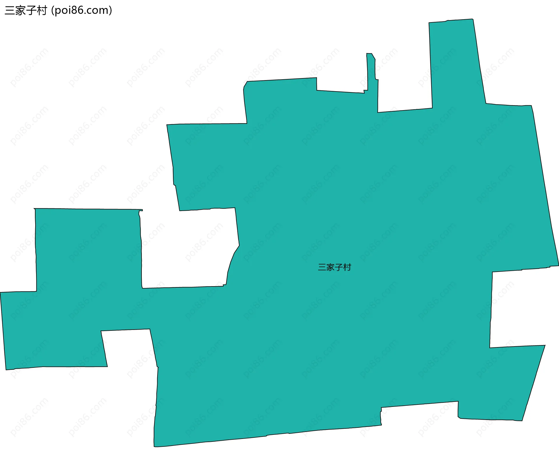 三家子村边界地图