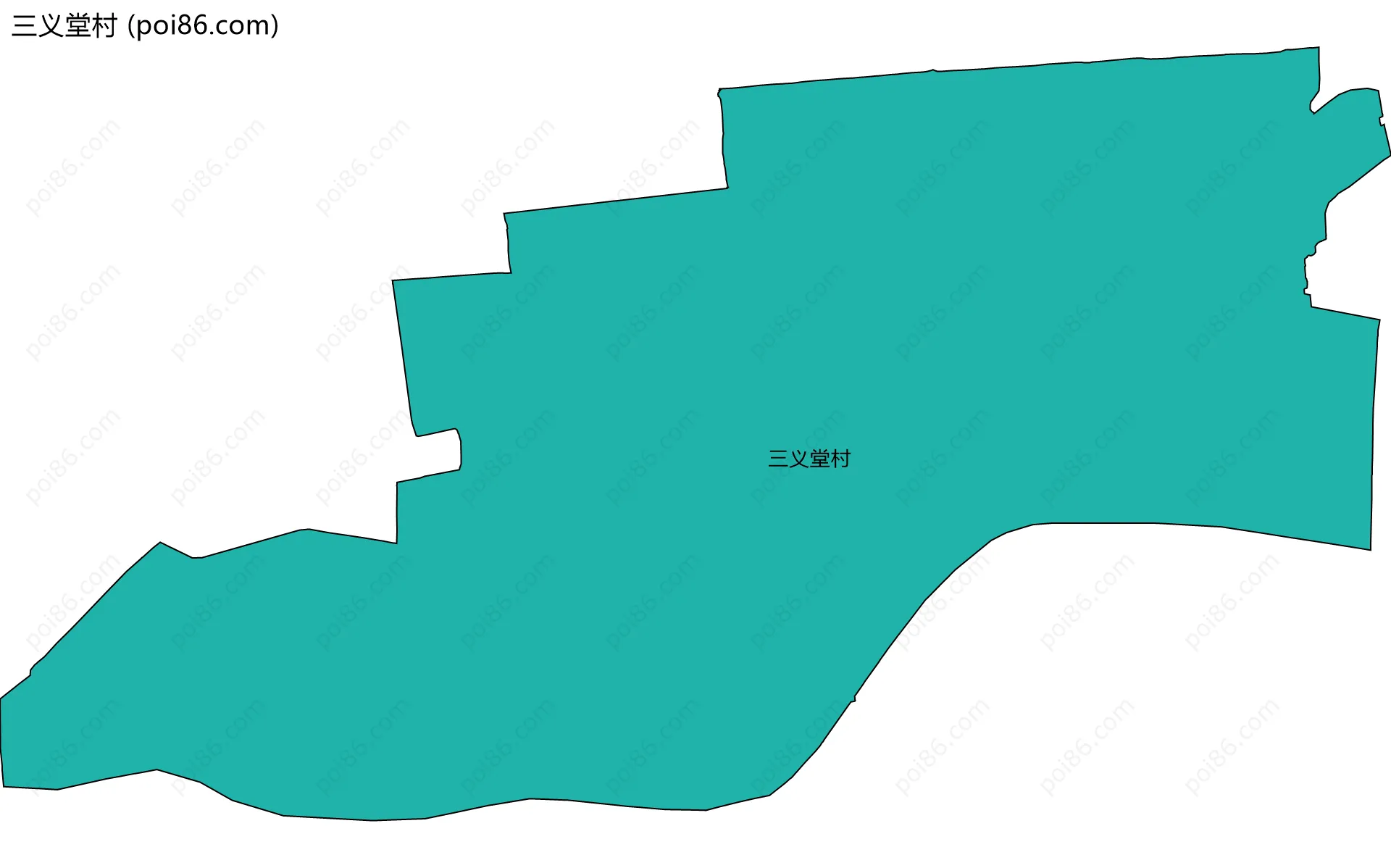 三义堂村边界地图