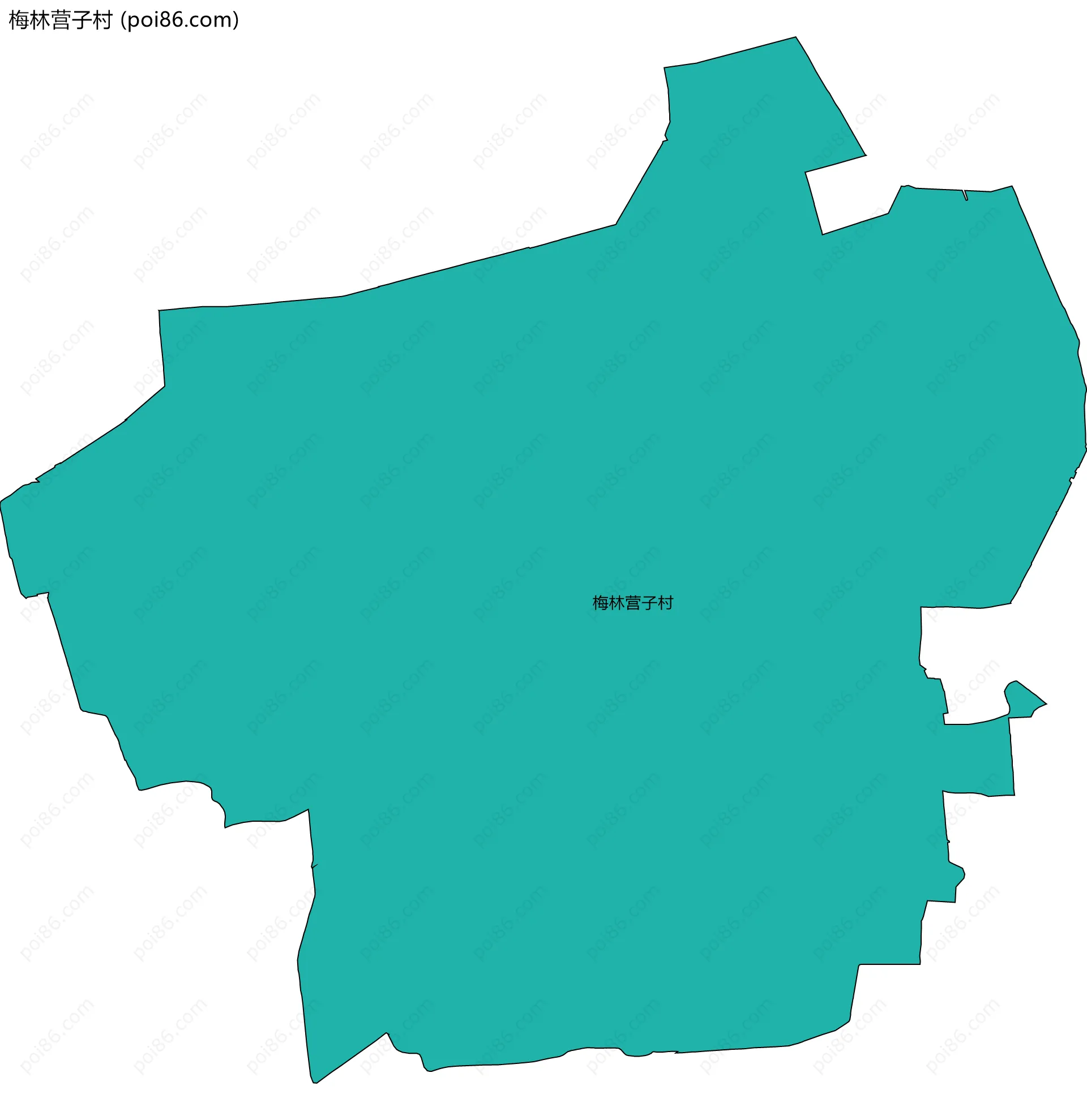 梅林营子村边界地图