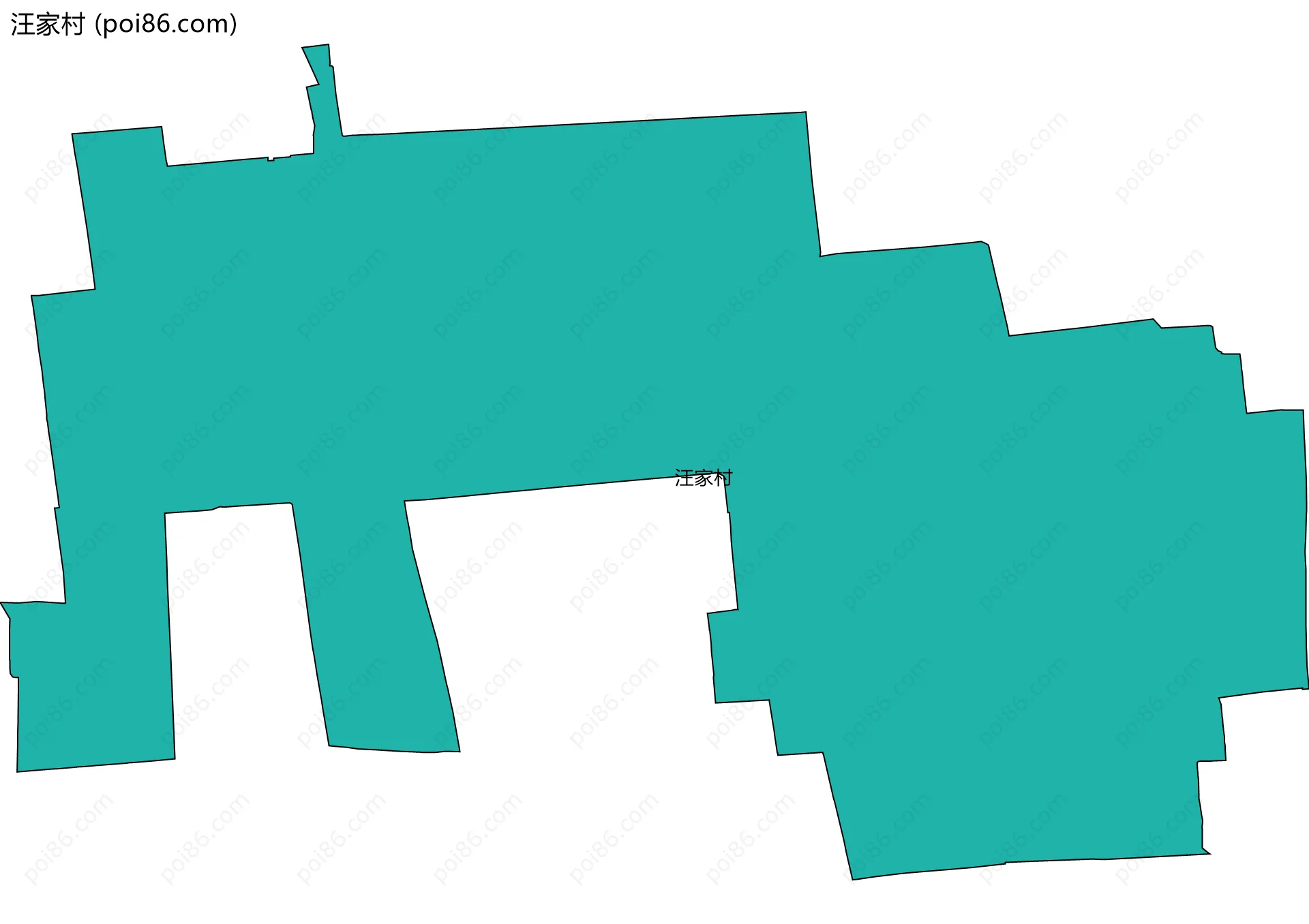 汪家村边界地图