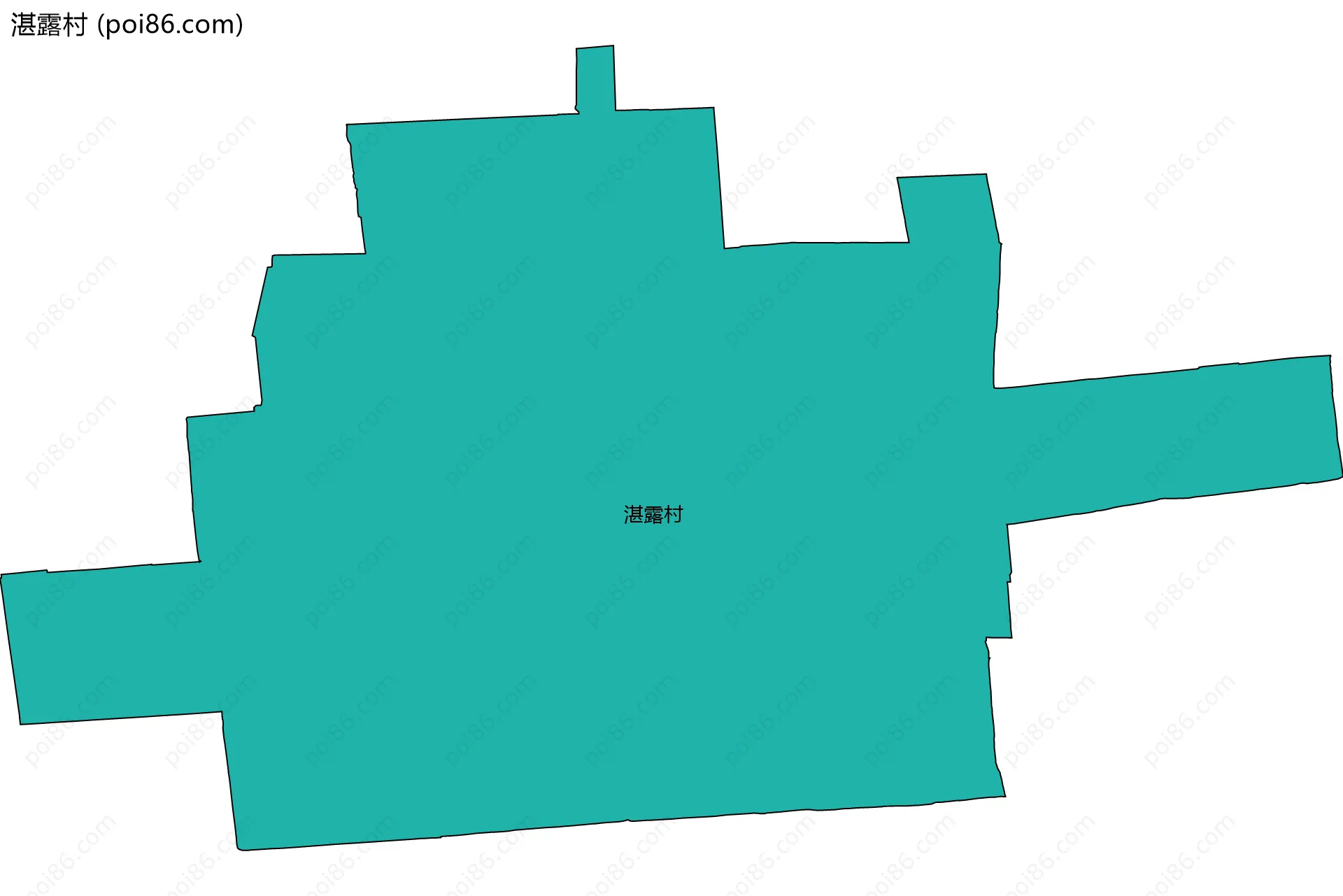 湛露村边界地图
