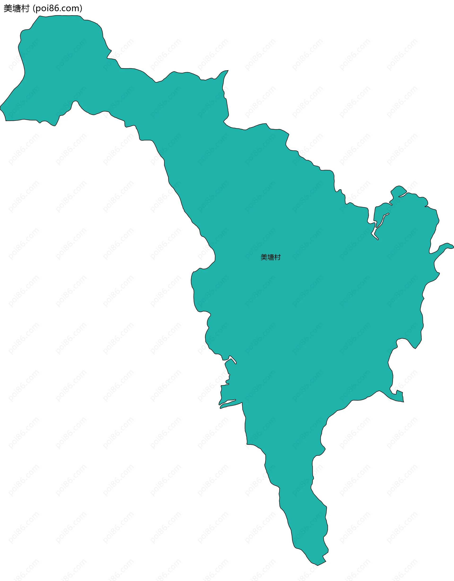 美塘村边界地图