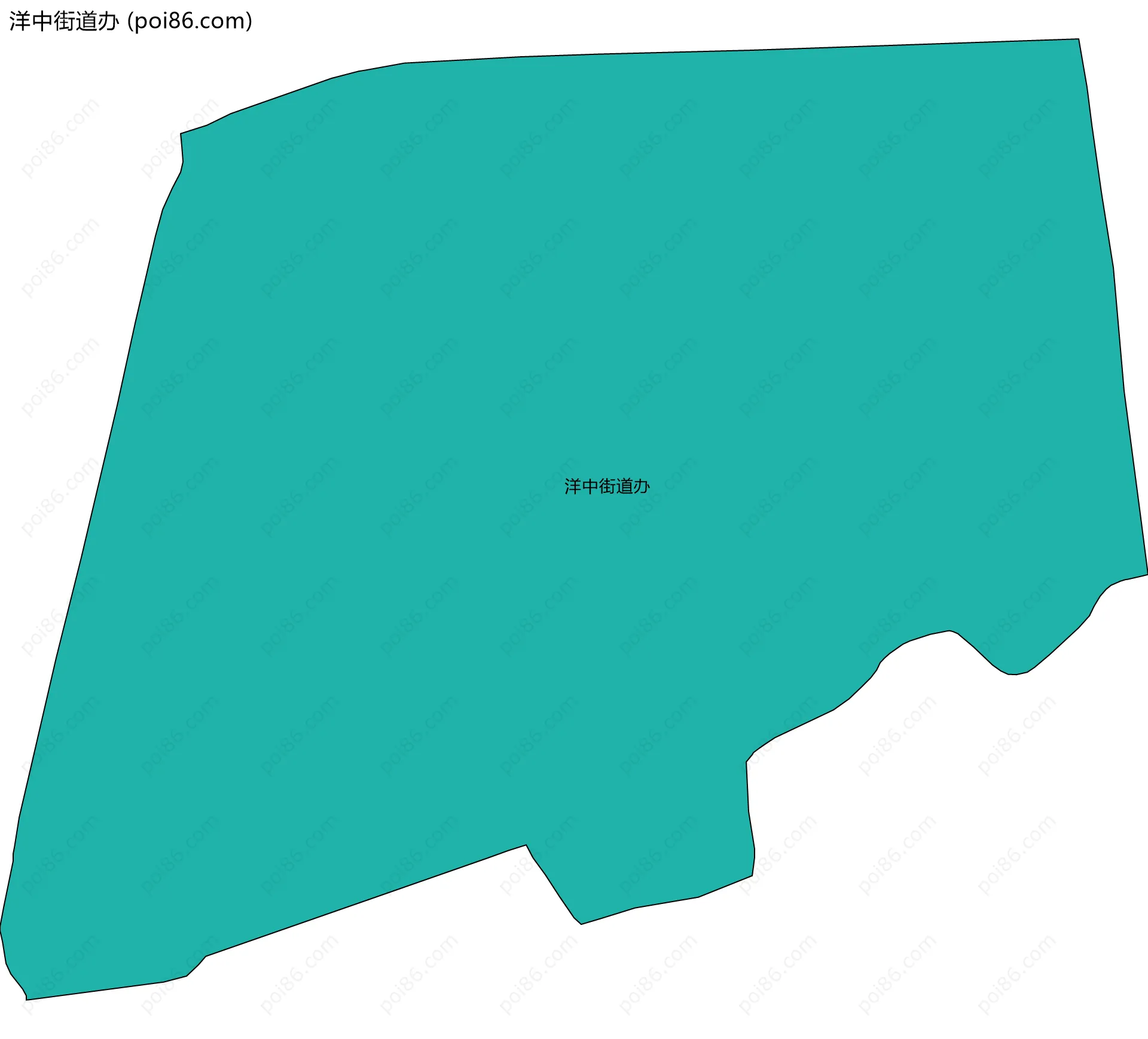 洋中街道办边界地图