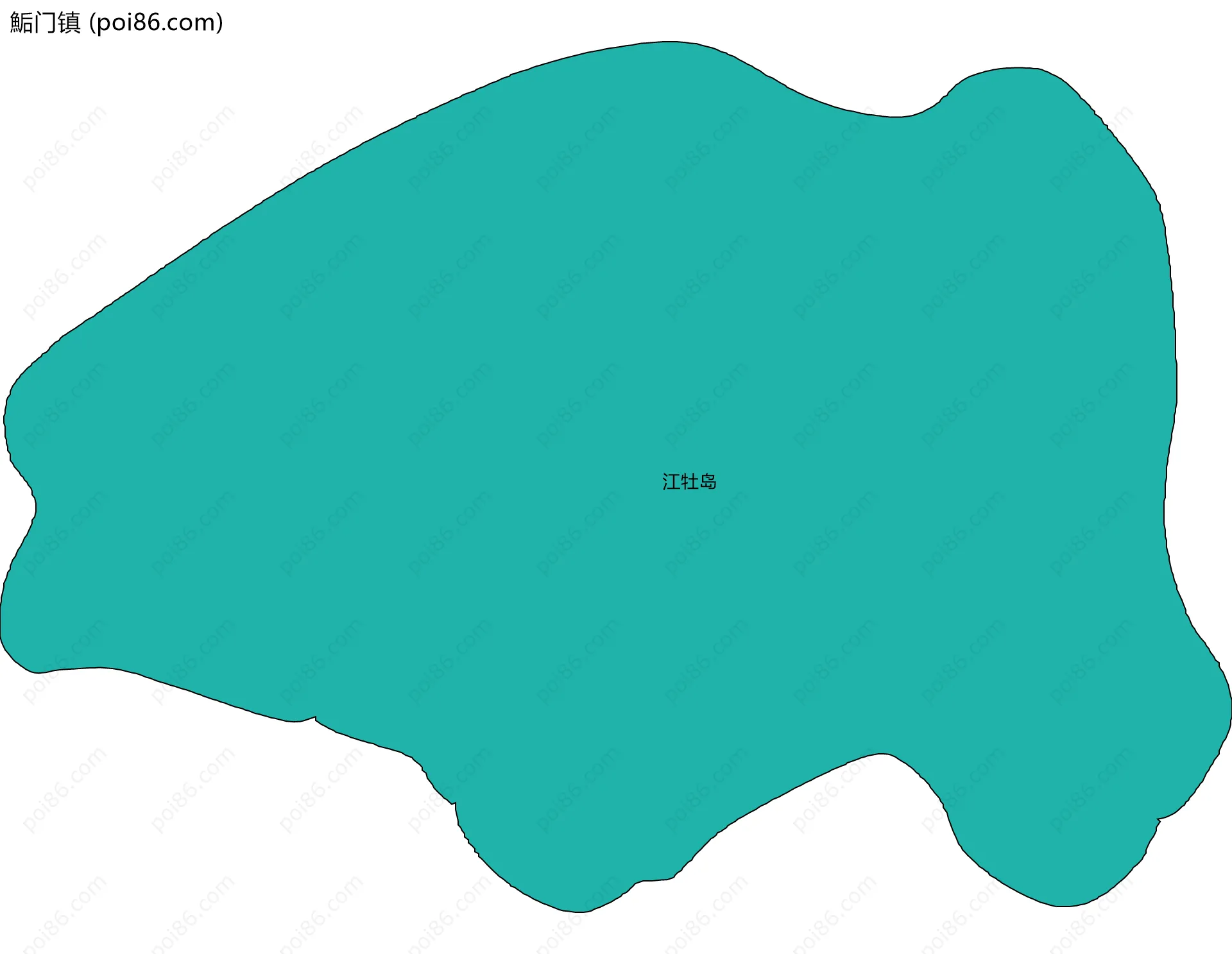 鮜门镇边界地图(五级行政区划)