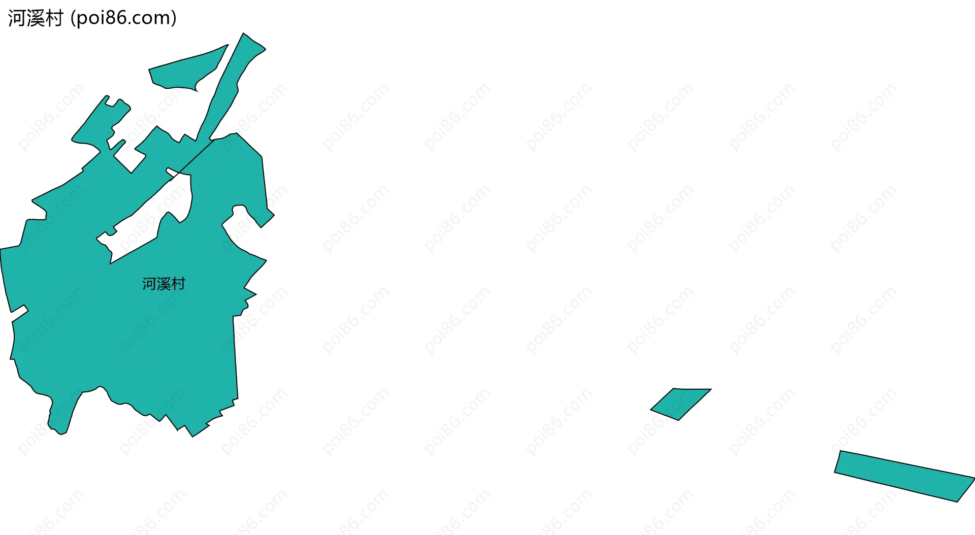河溪村边界地图