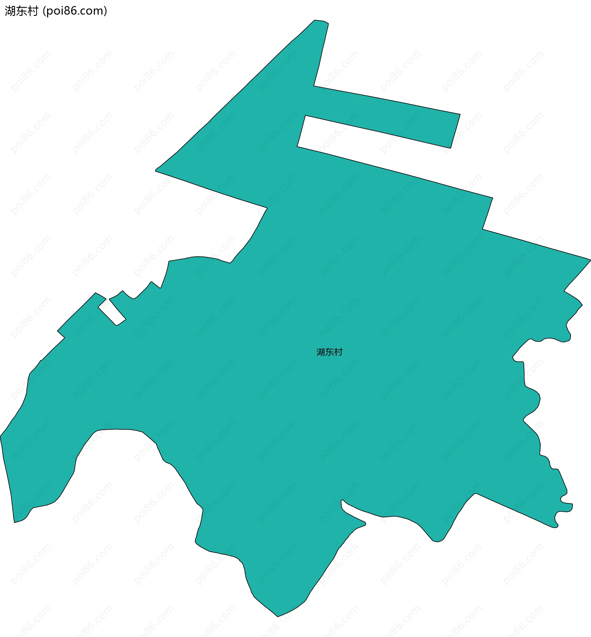 湖东村边界地图