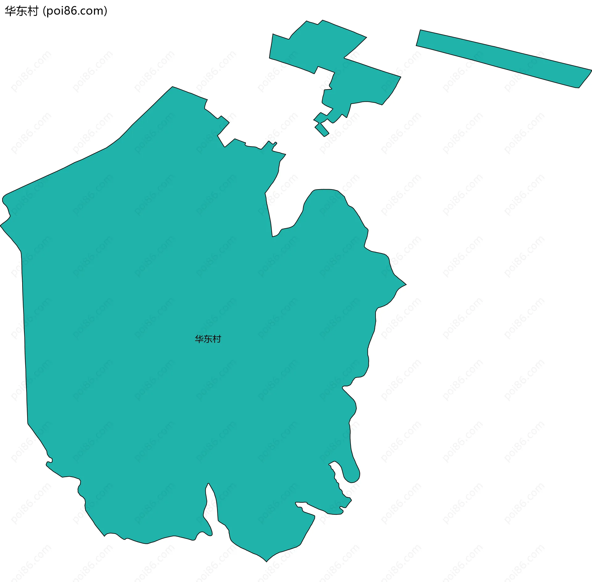 华东村边界地图