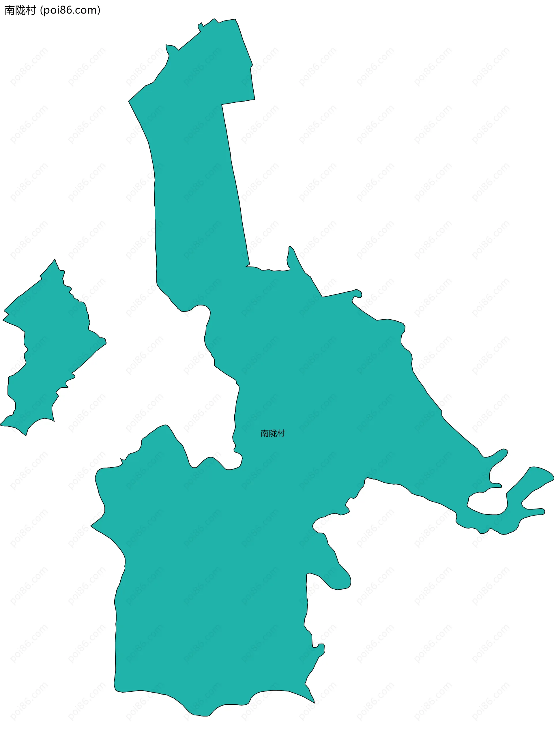 南陇村边界地图