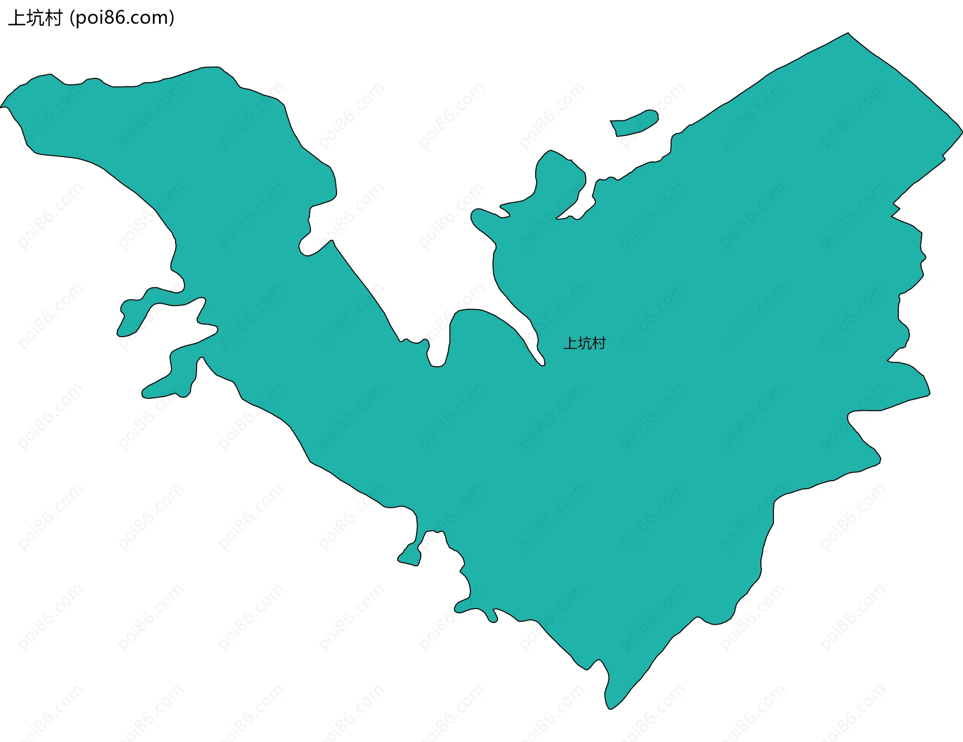 上坑村边界地图