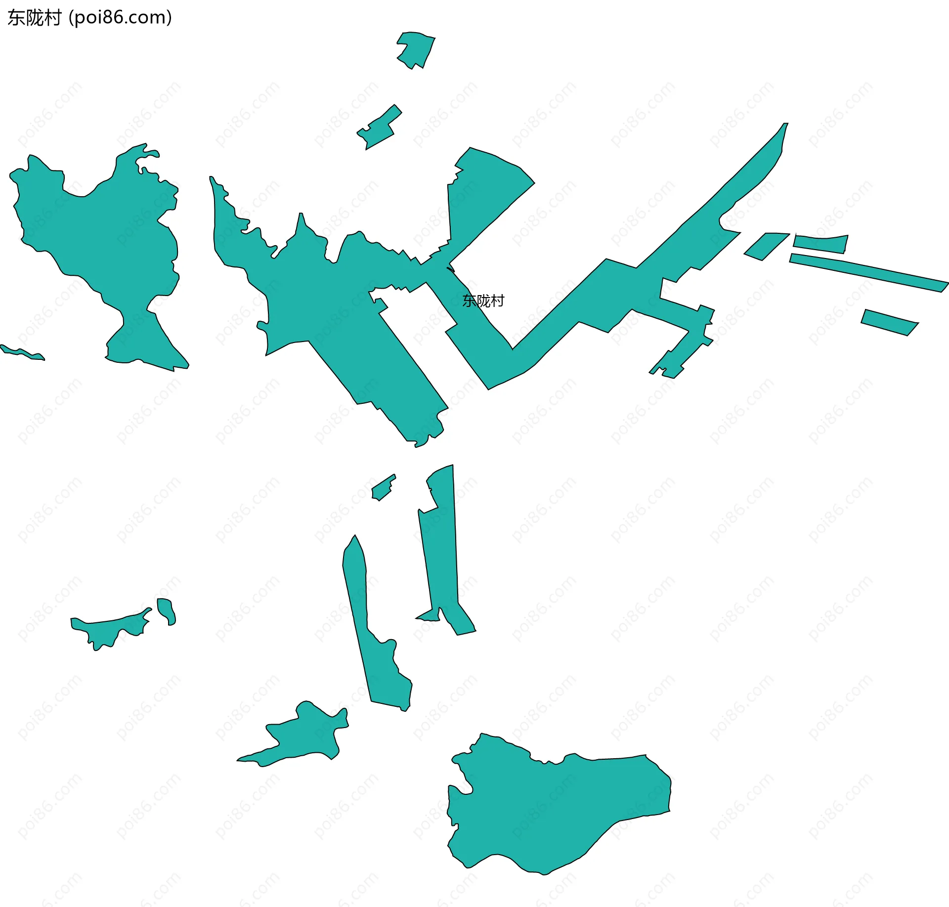 东陇村边界地图