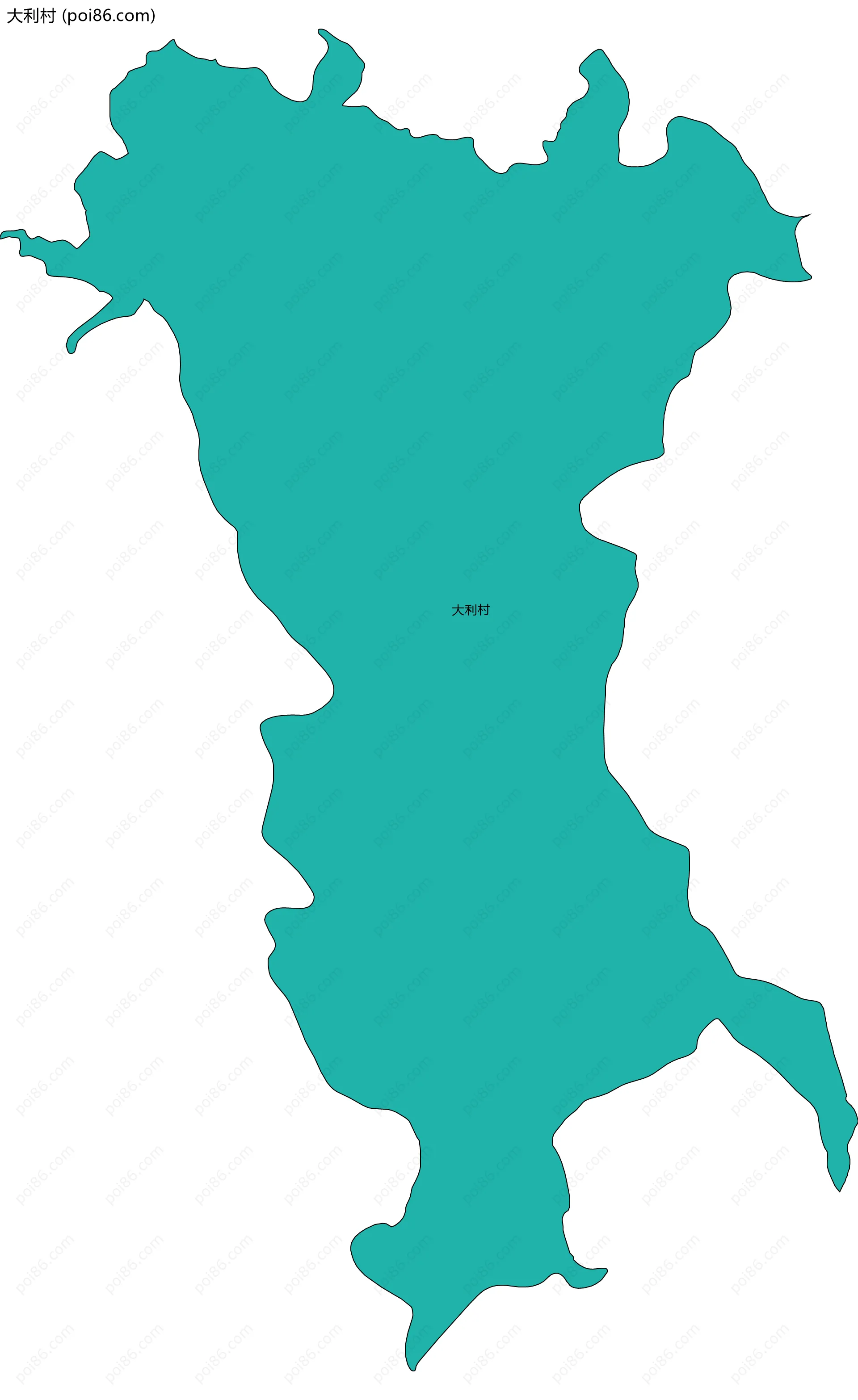 大利村边界地图