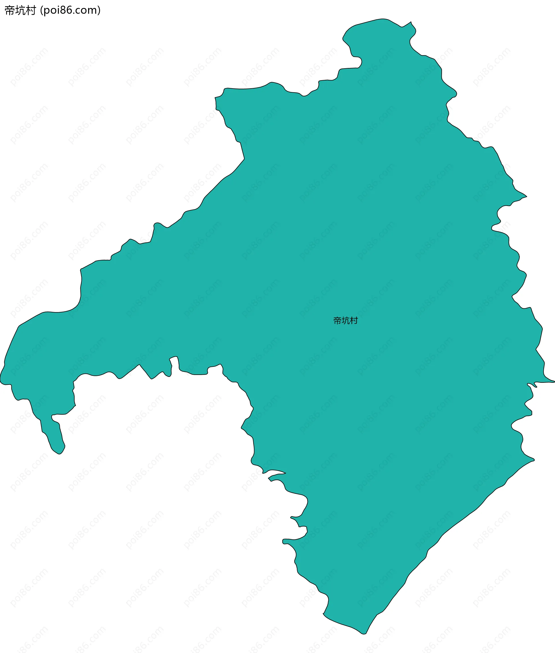 帝坑村边界地图