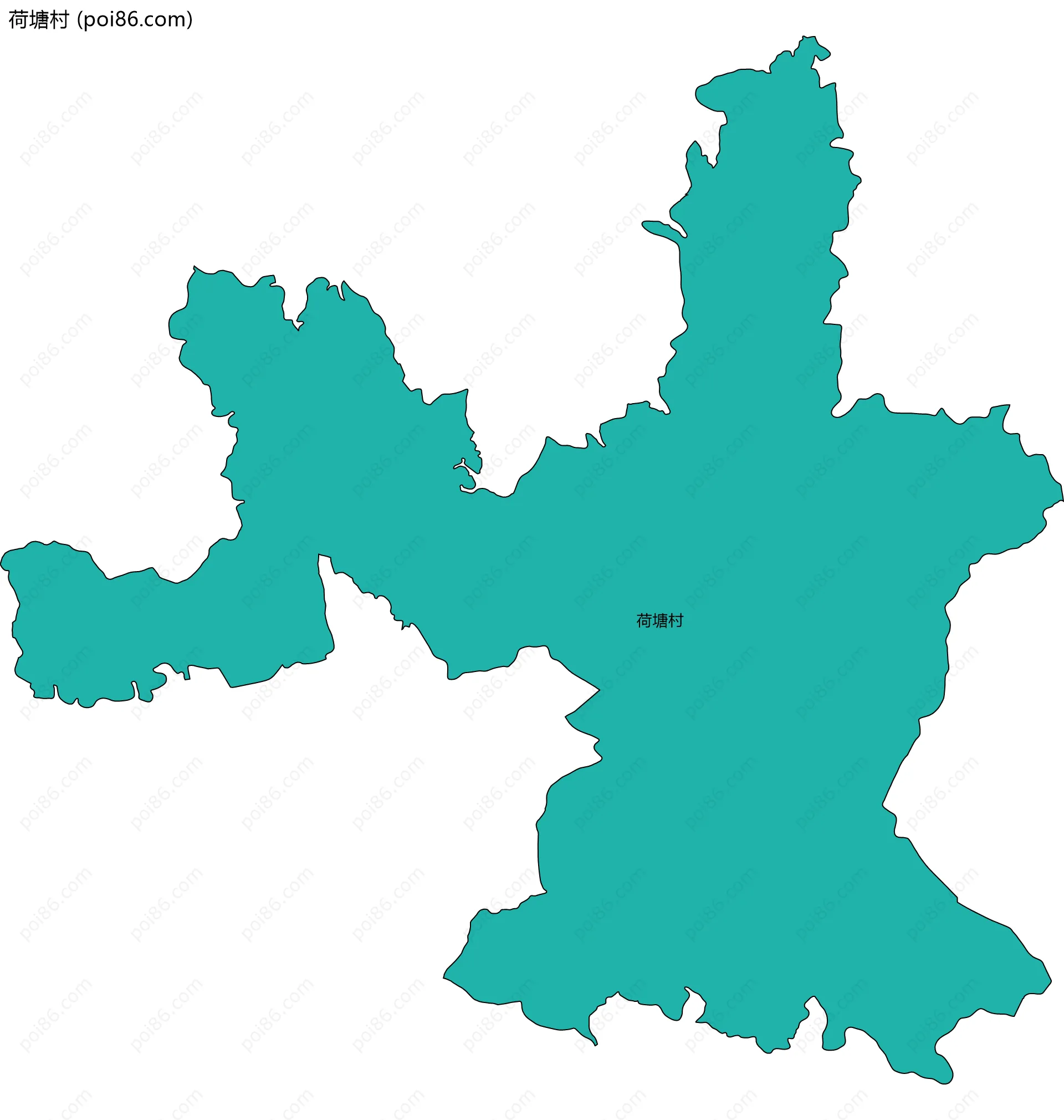 荷塘村边界地图