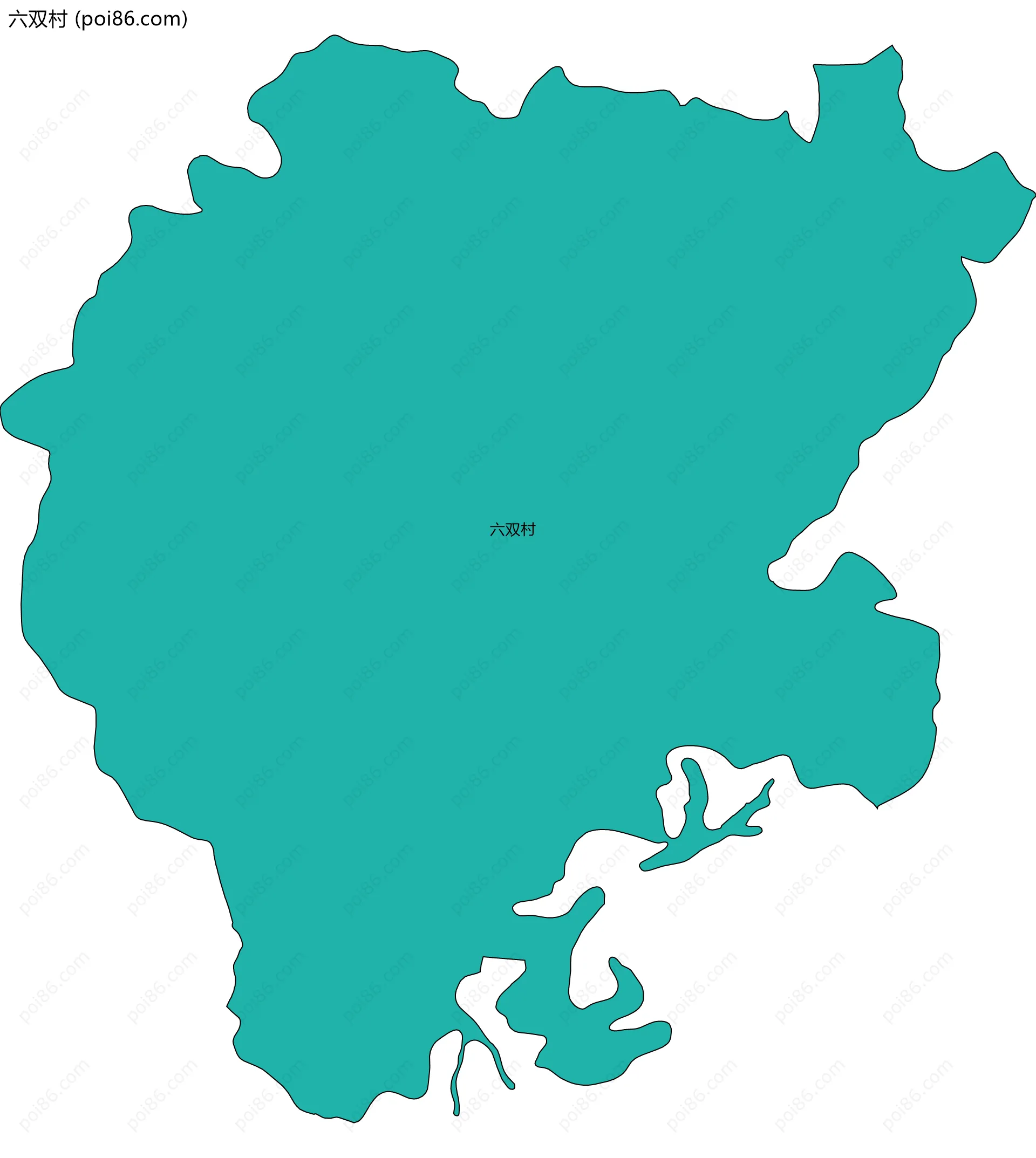 六双村边界地图