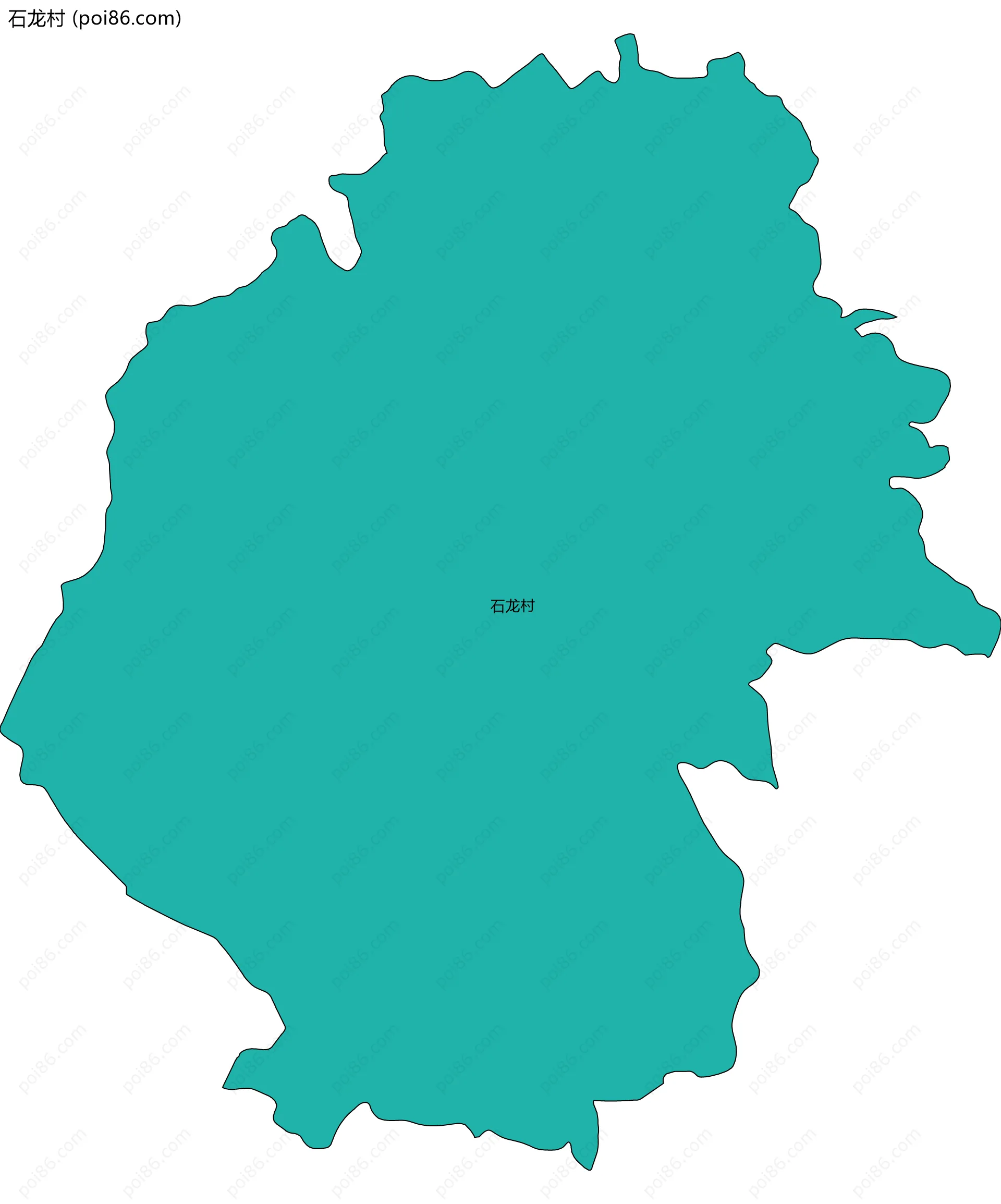 石龙村边界地图