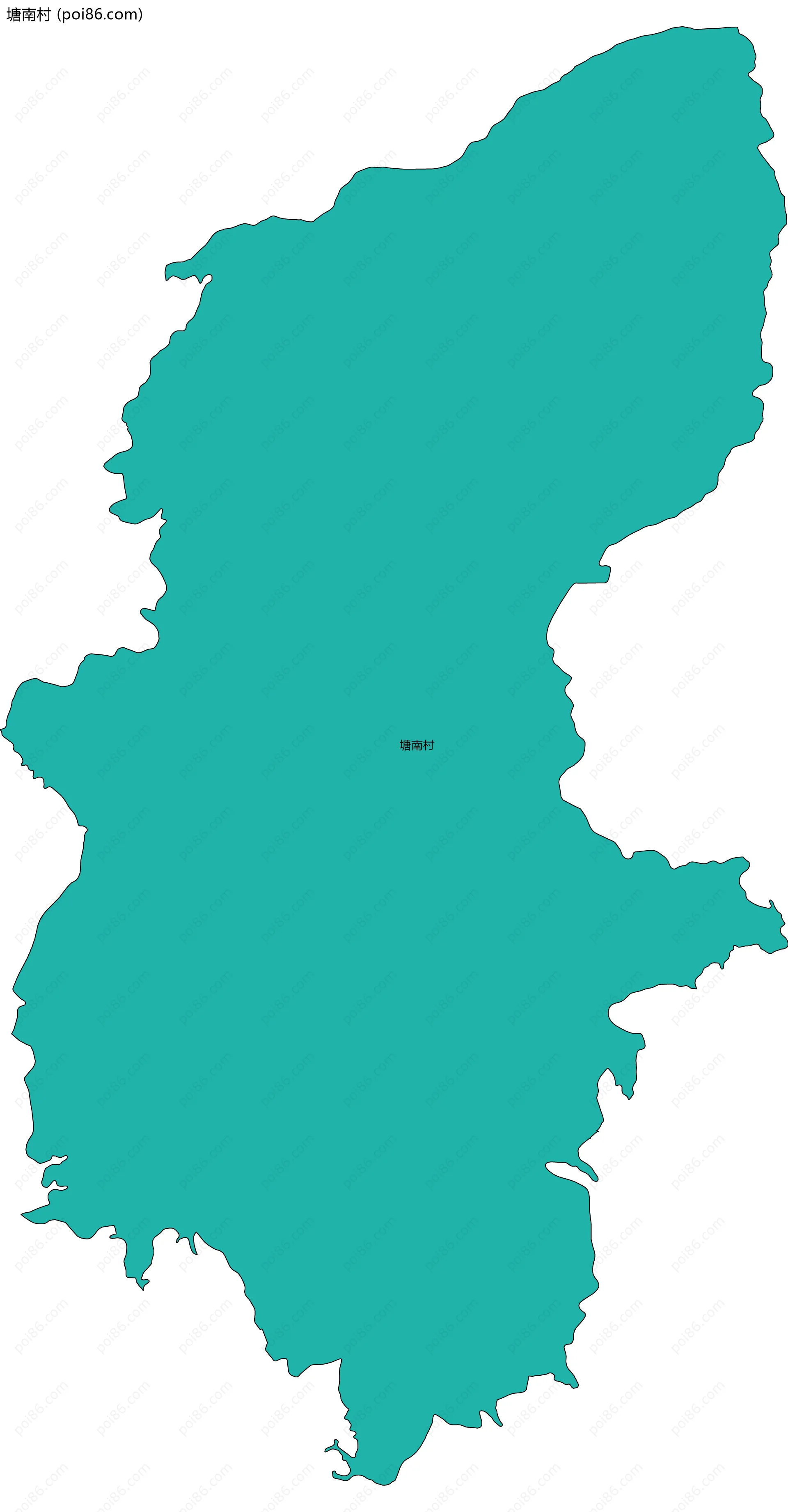 塘南村边界地图