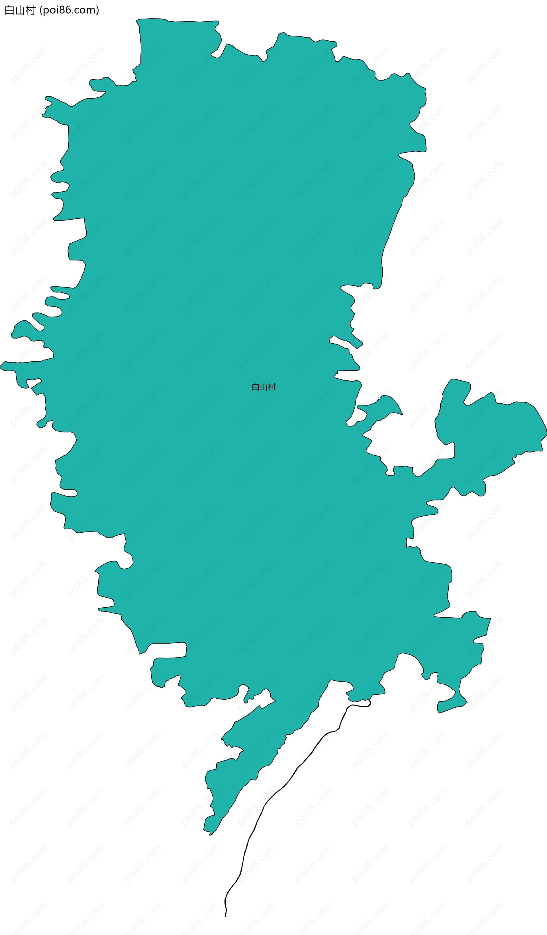 白山村边界地图