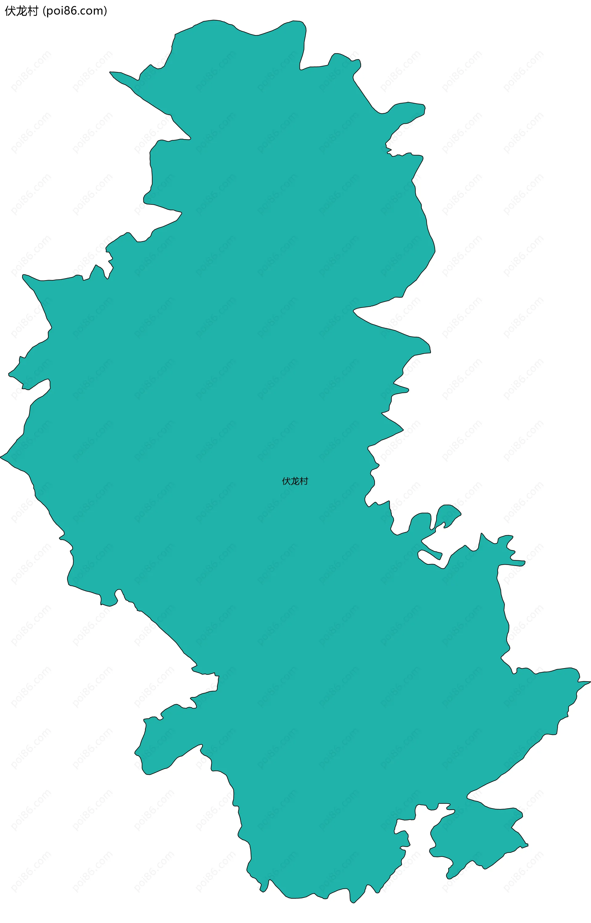 伏龙村边界地图