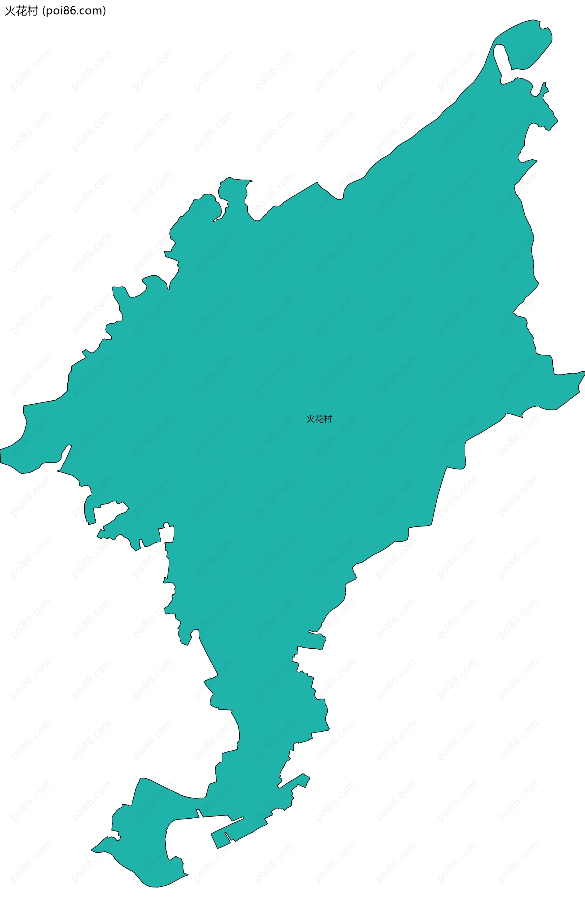 火花村边界地图