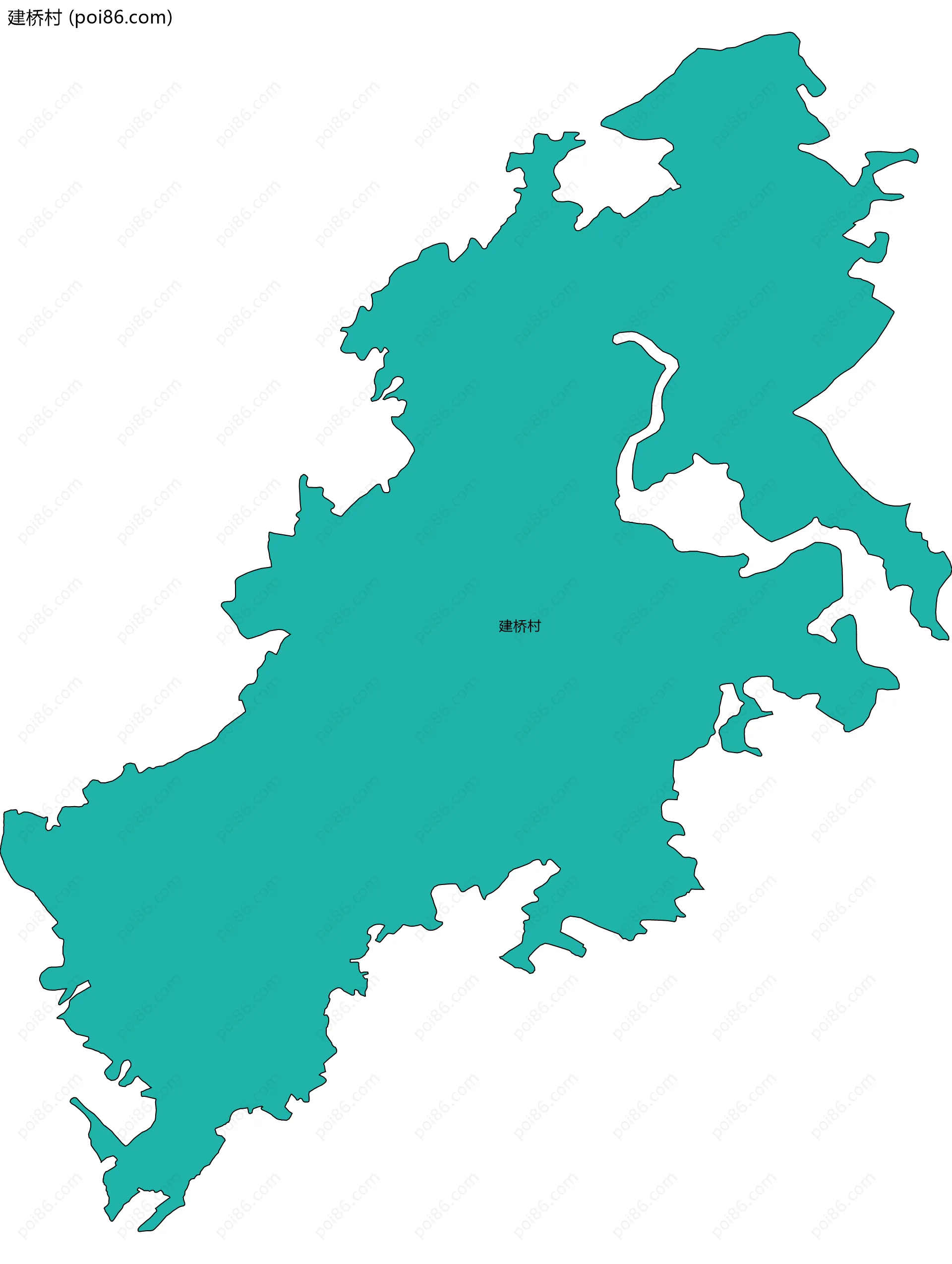 建桥村边界地图