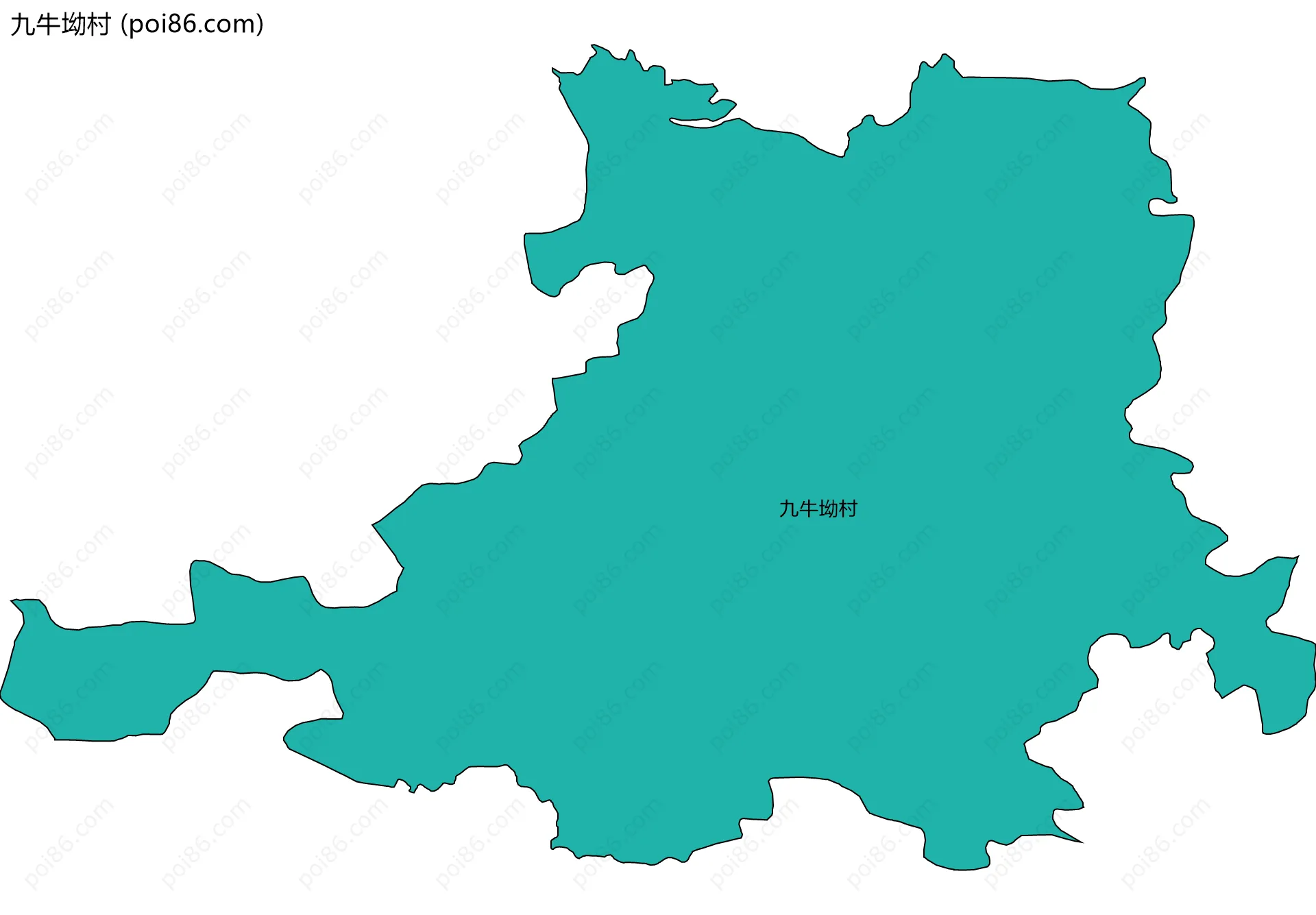 九牛坳村边界地图