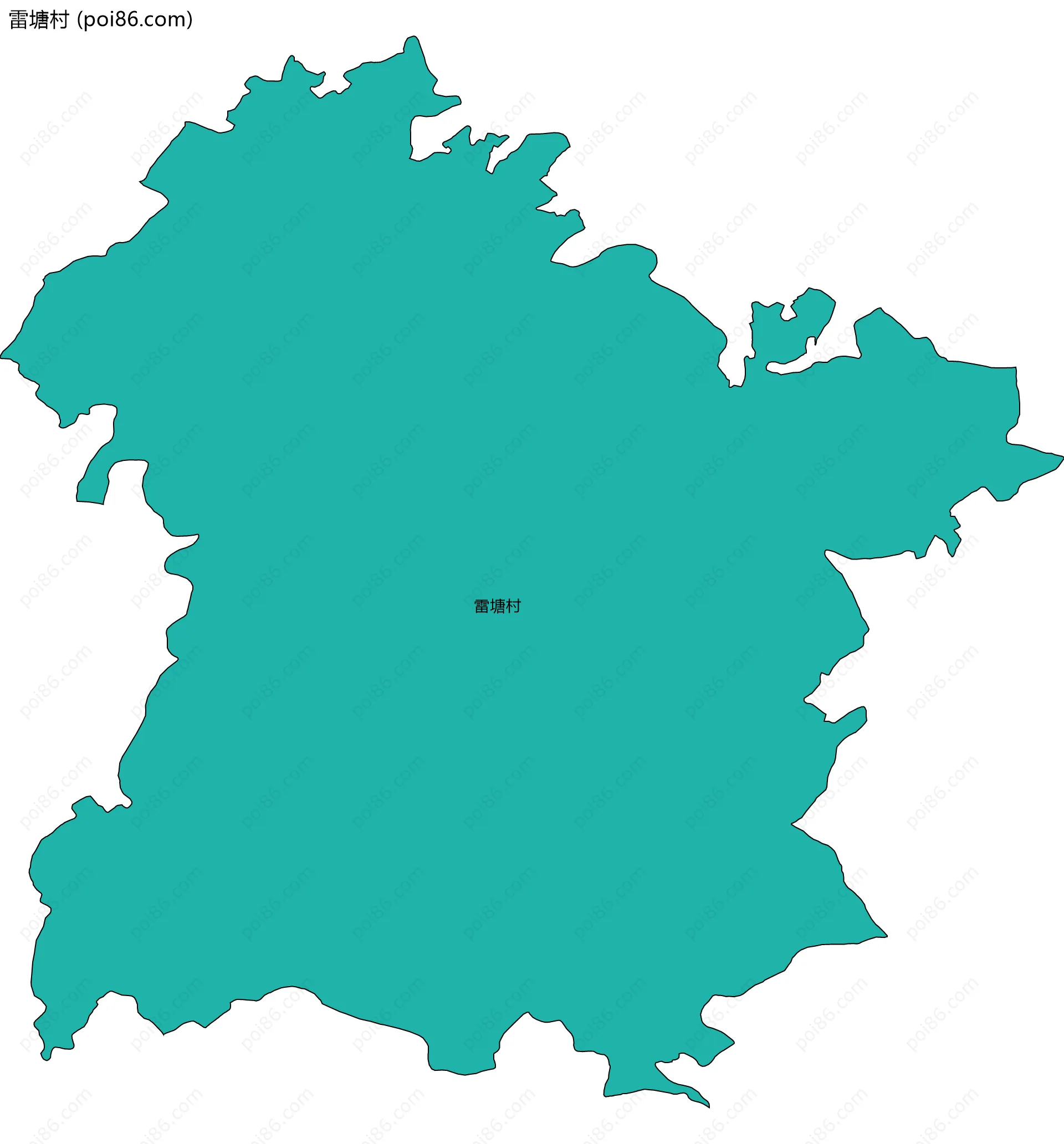 雷塘村边界地图