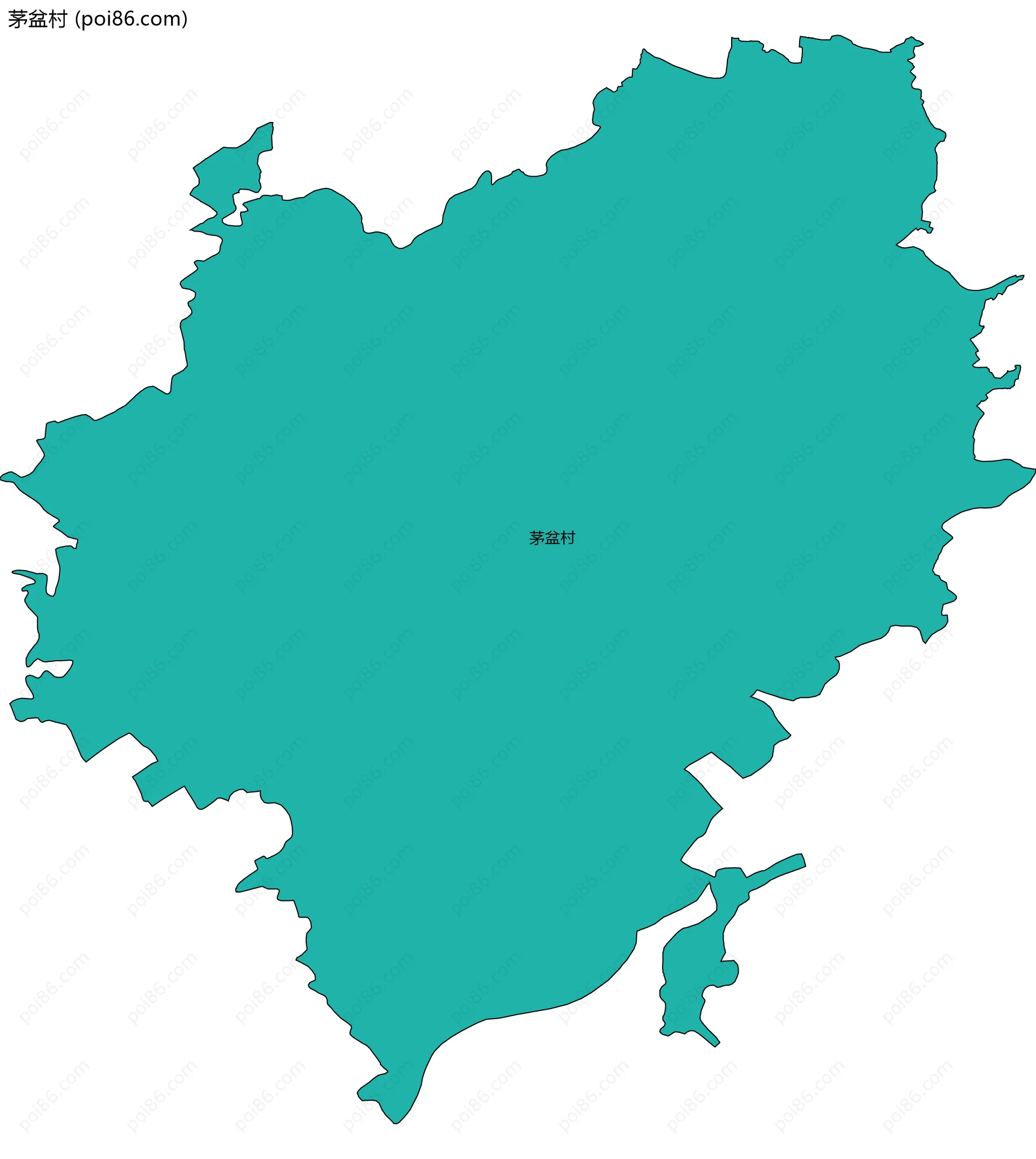 茅盆村边界地图