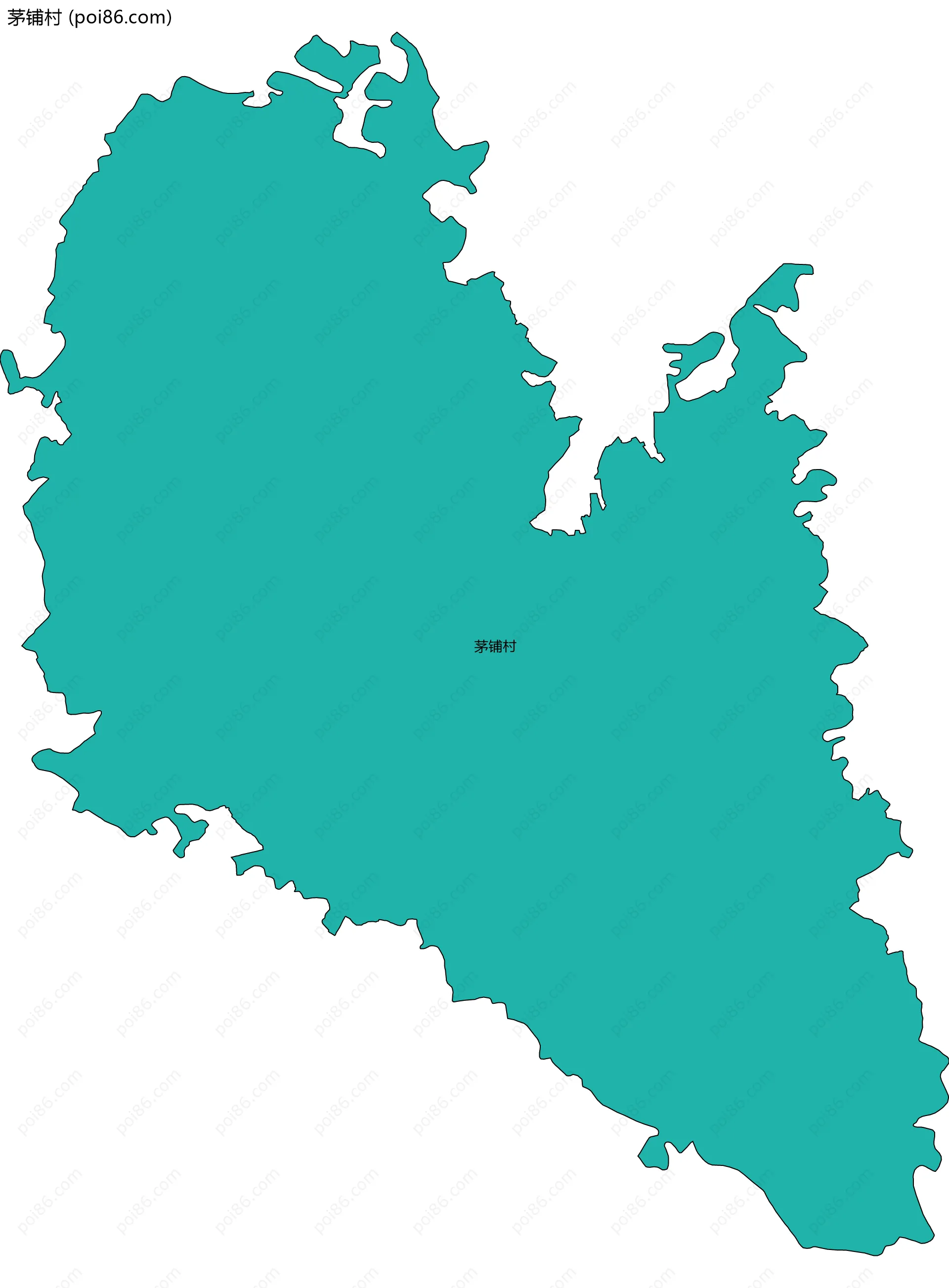 茅铺村边界地图