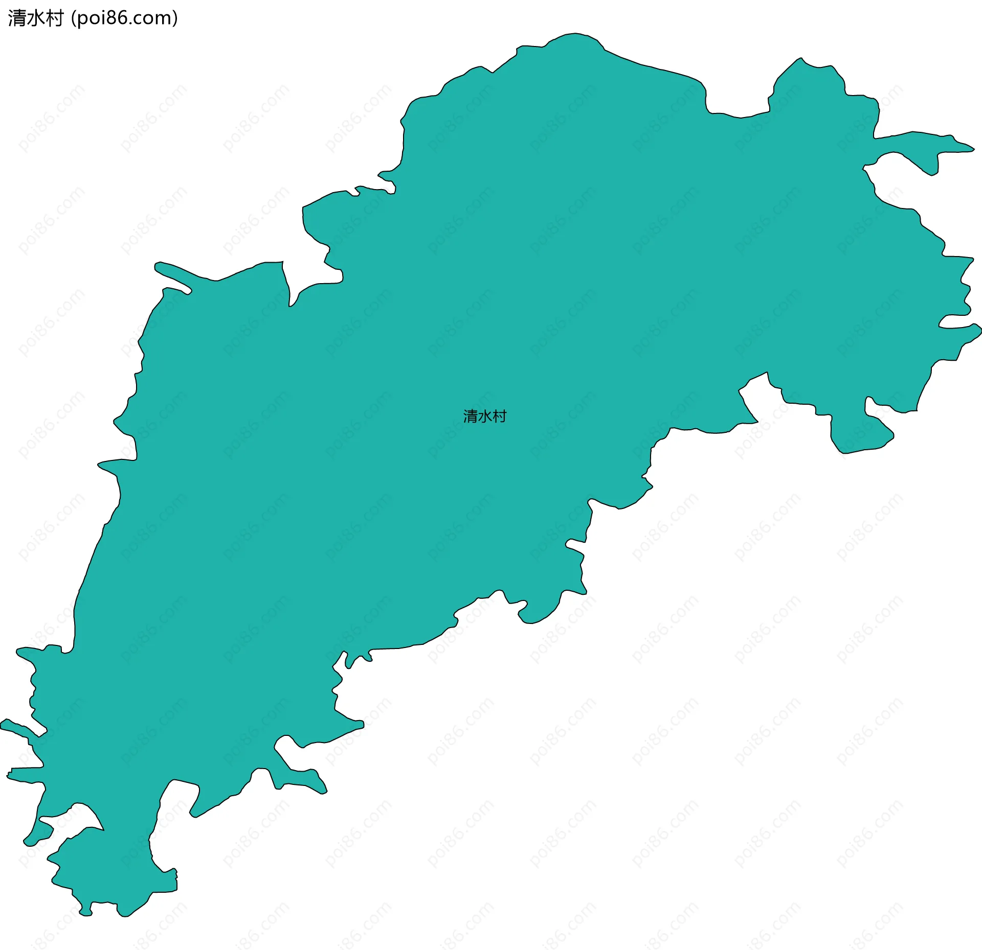 清水村边界地图