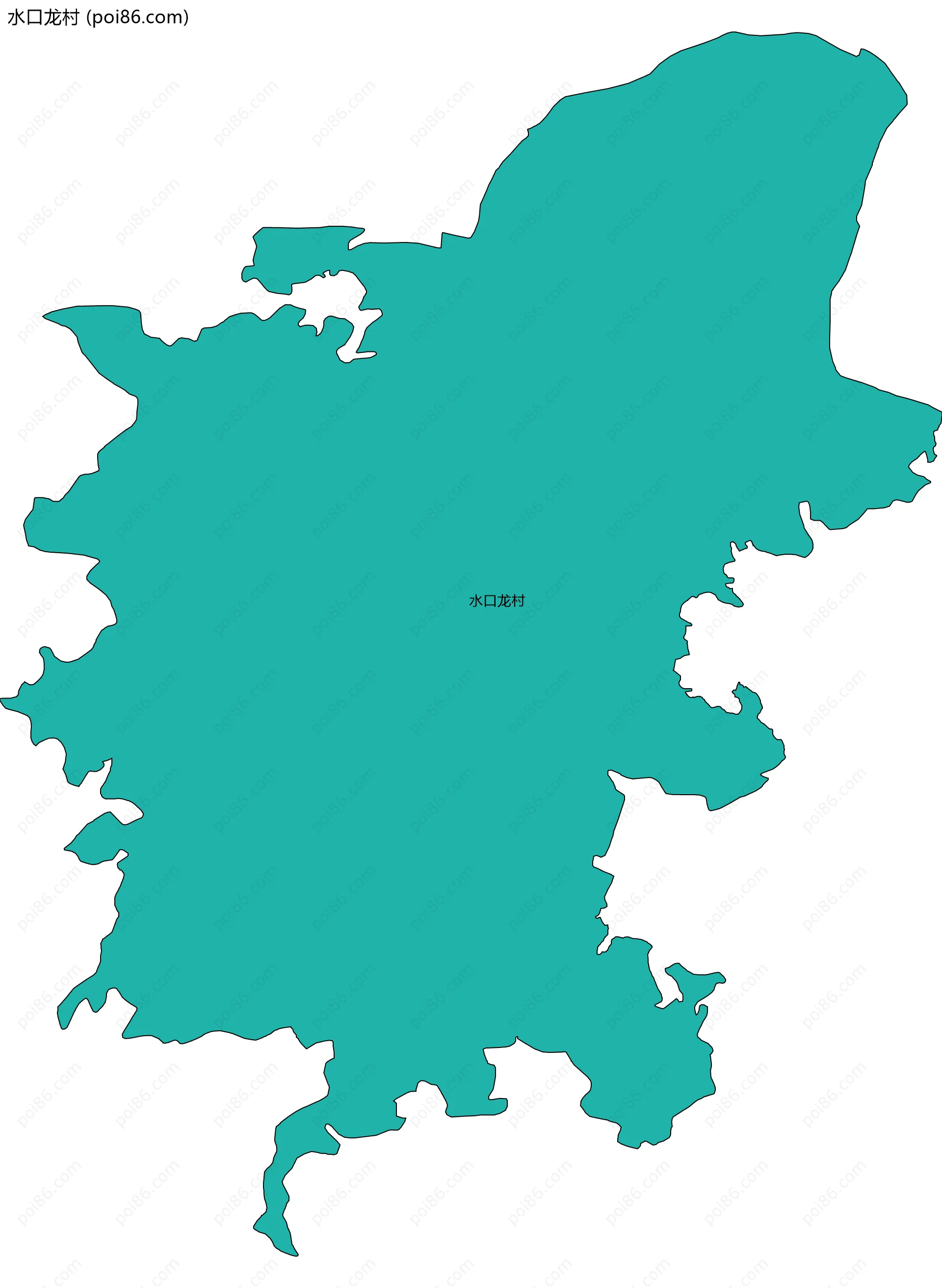 水口龙村边界地图