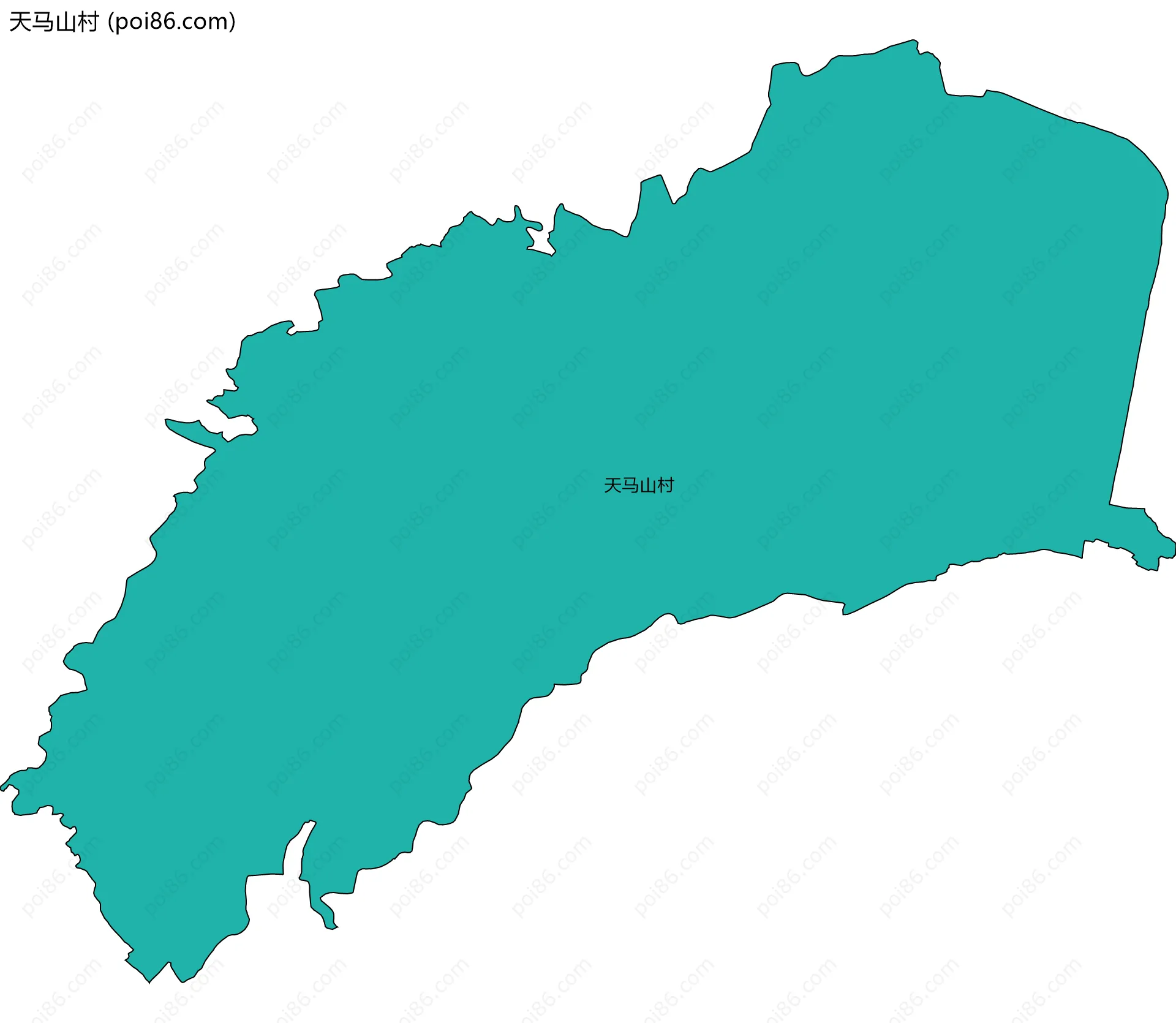 天马山村边界地图