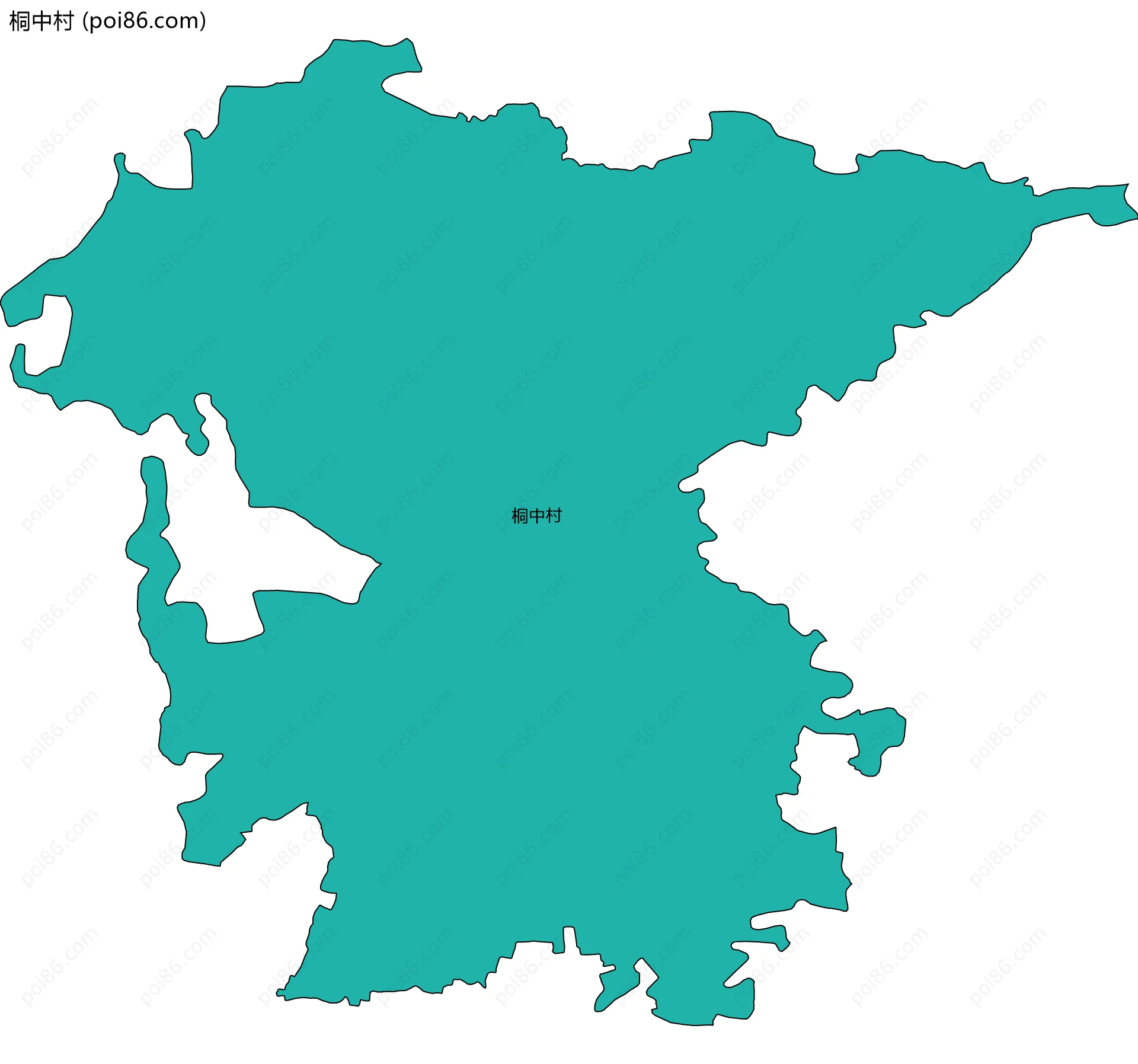 桐中村边界地图