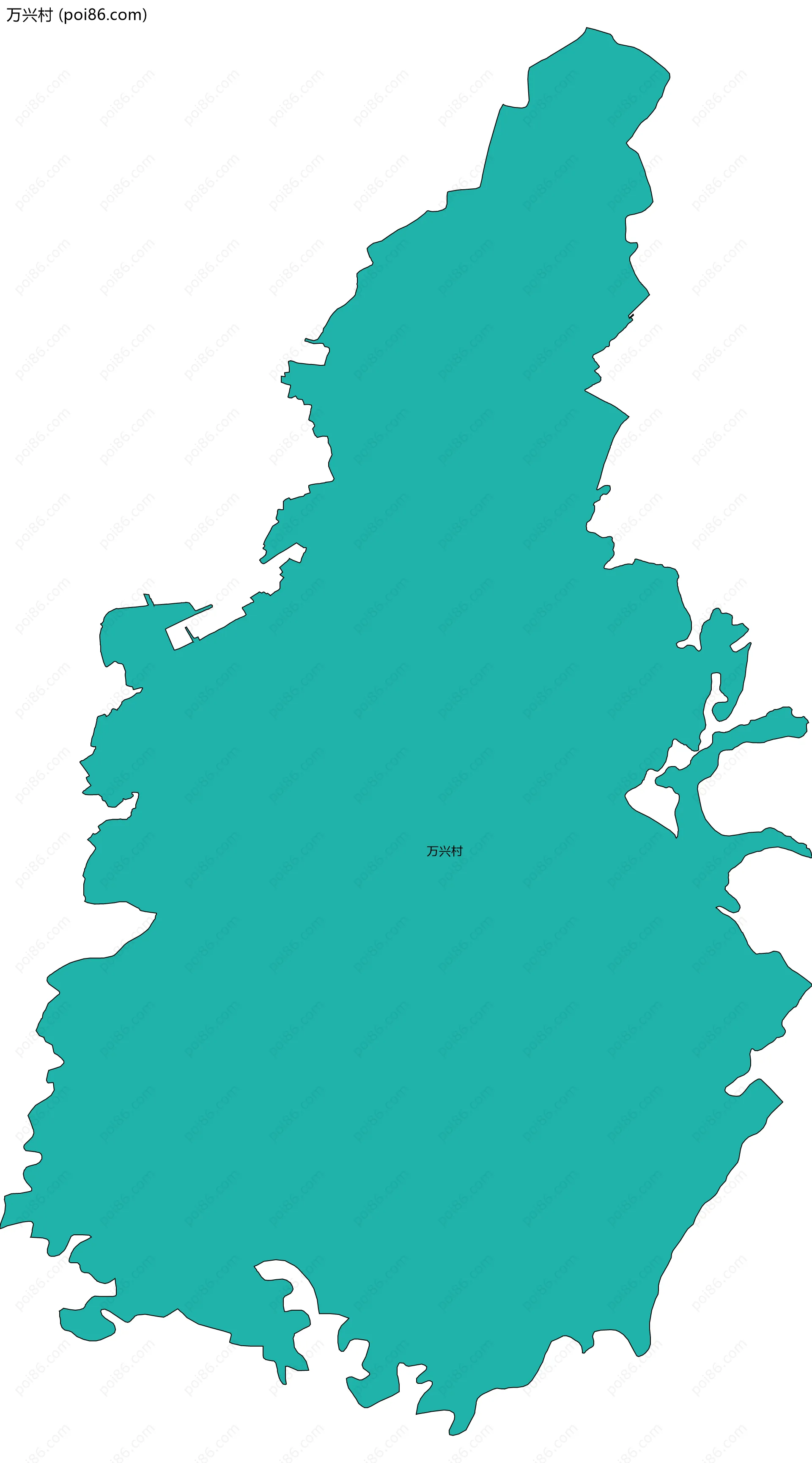 万兴村边界地图