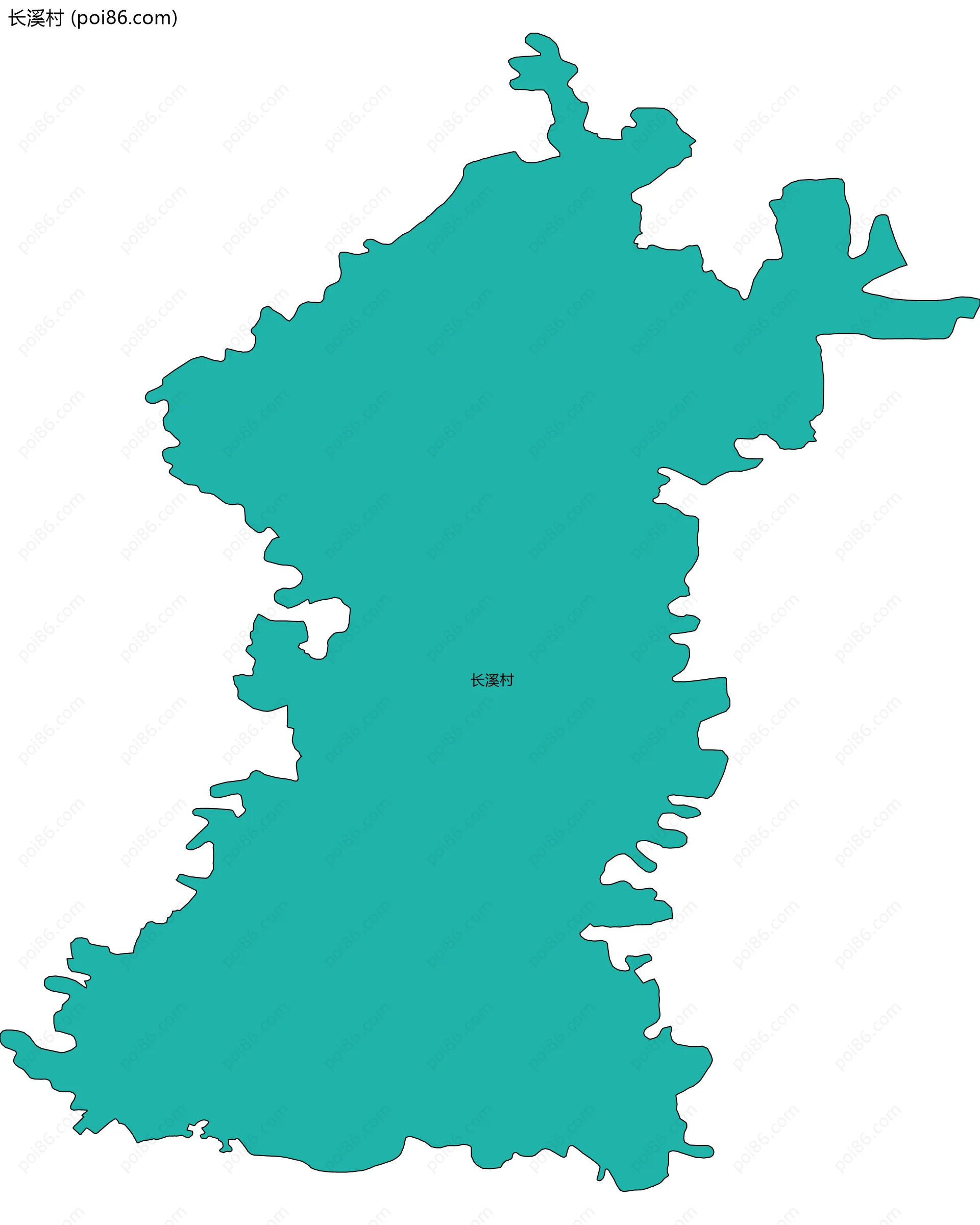 长溪村边界地图