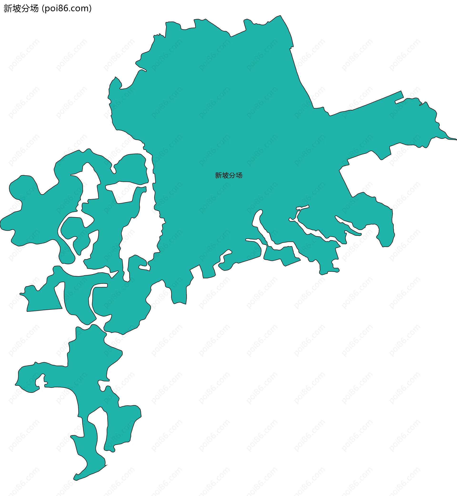 新坡分场边界地图