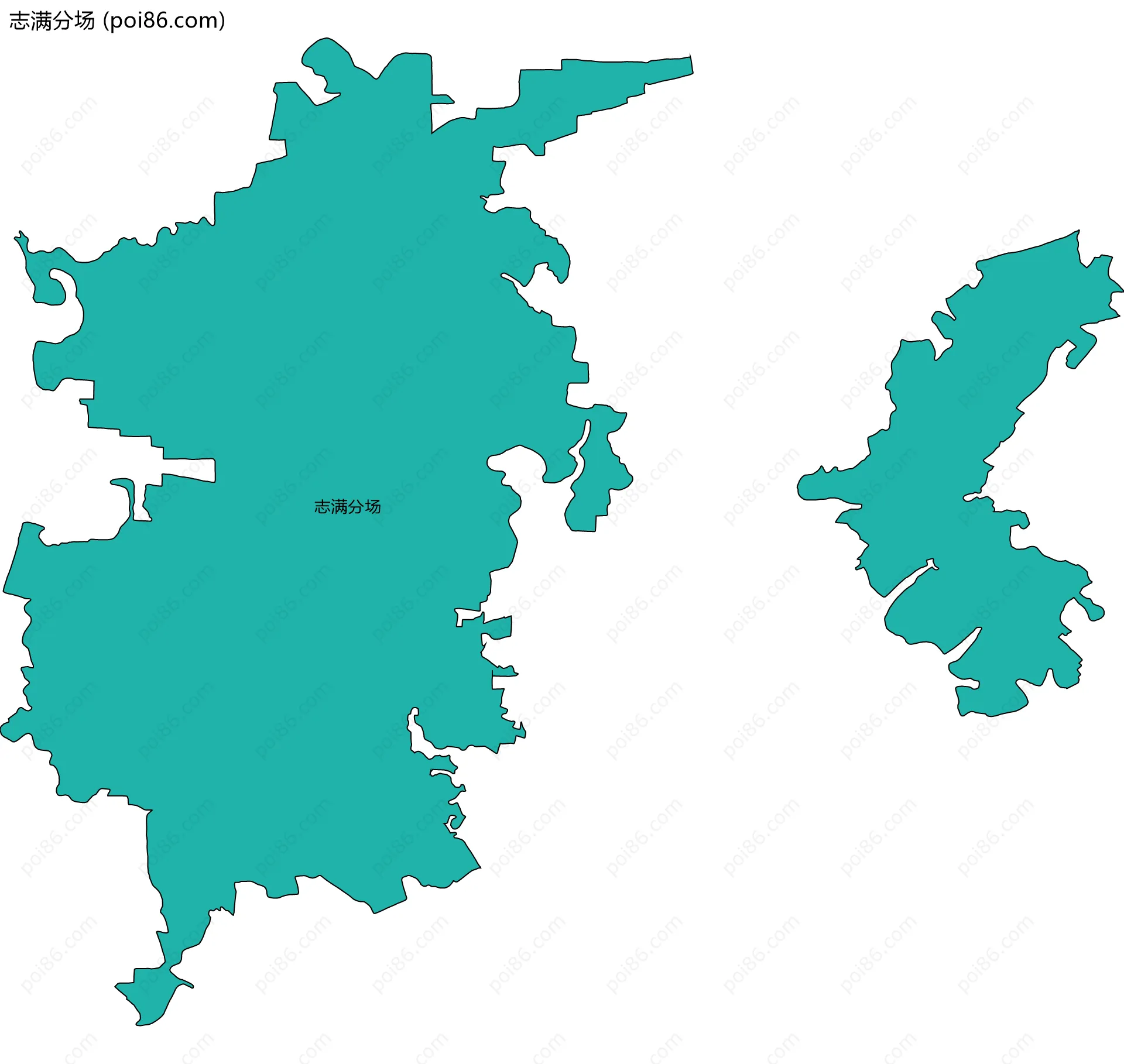 志满分场边界地图