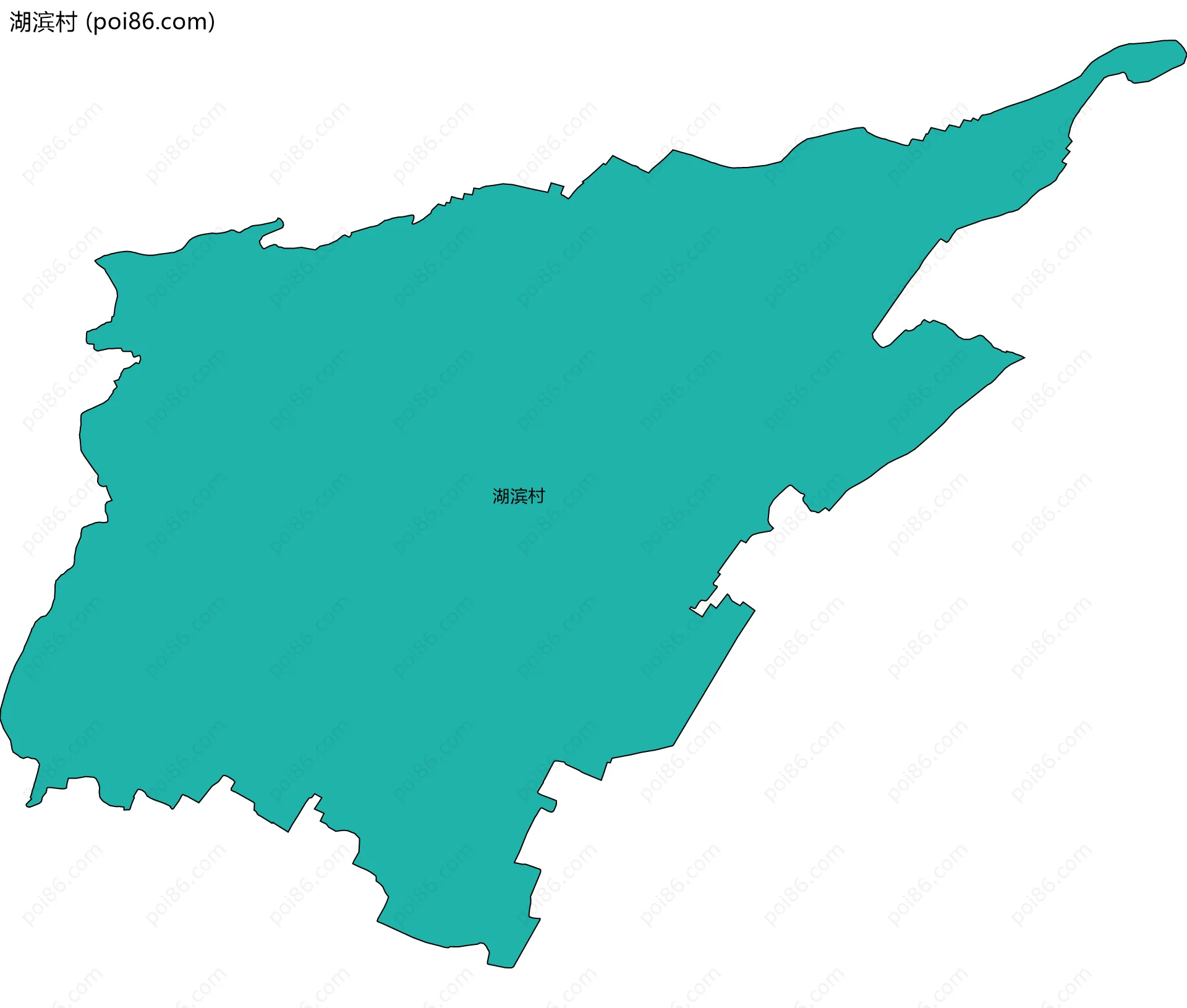 湖滨村边界地图