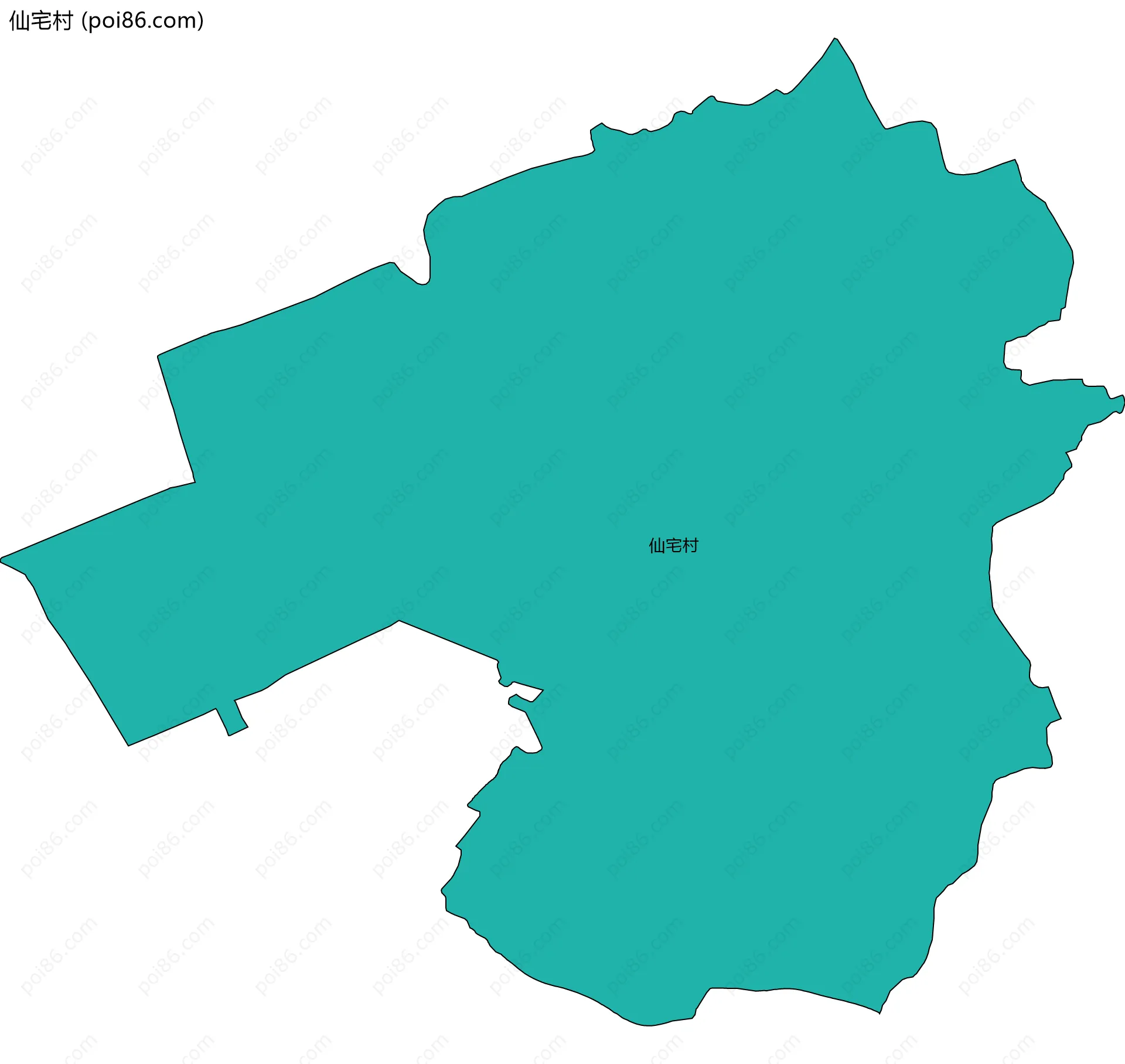 仙宅村边界地图
