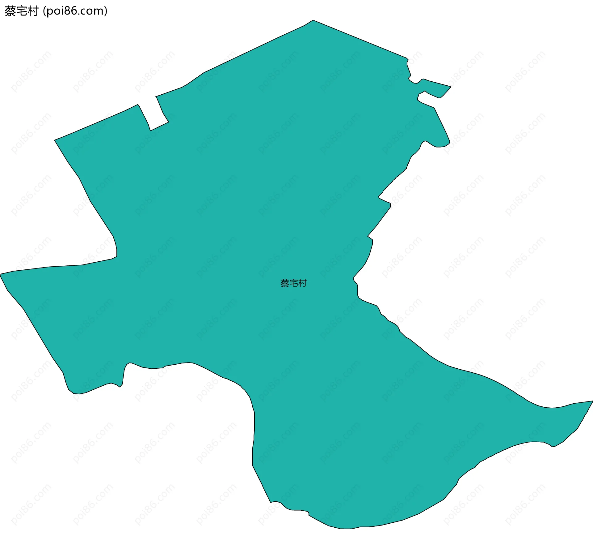蔡宅村边界地图