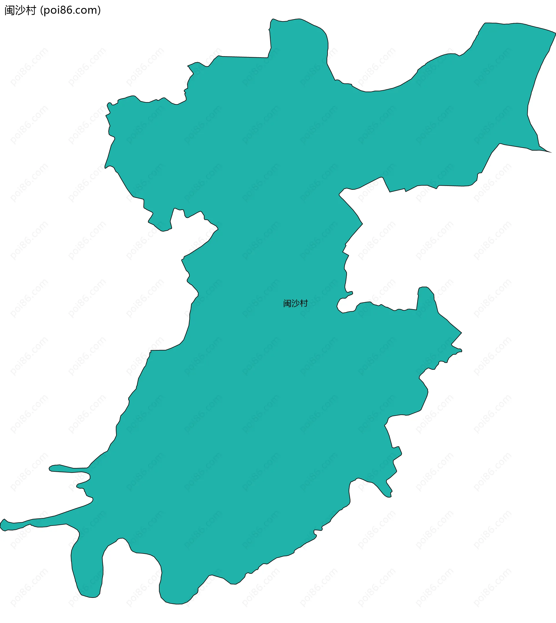 闽沙村边界地图