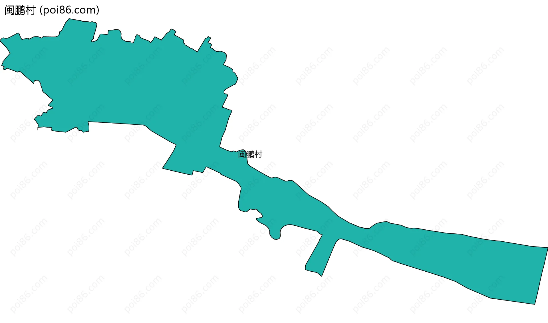 闽鹏村边界地图