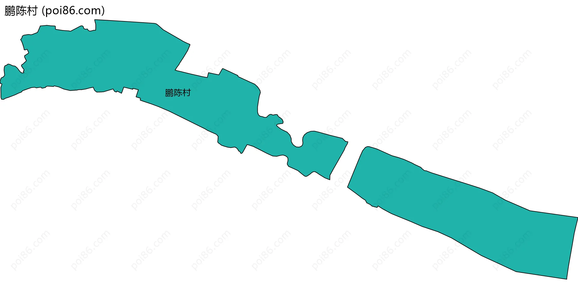 鹏陈村边界地图
