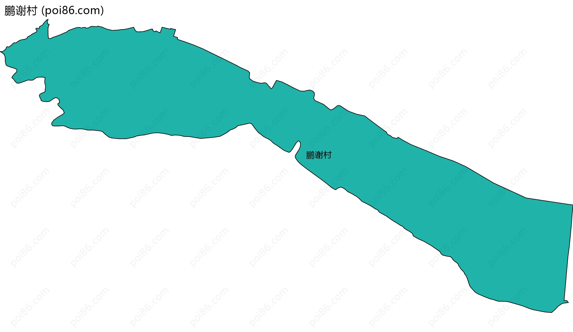 鹏谢村边界地图