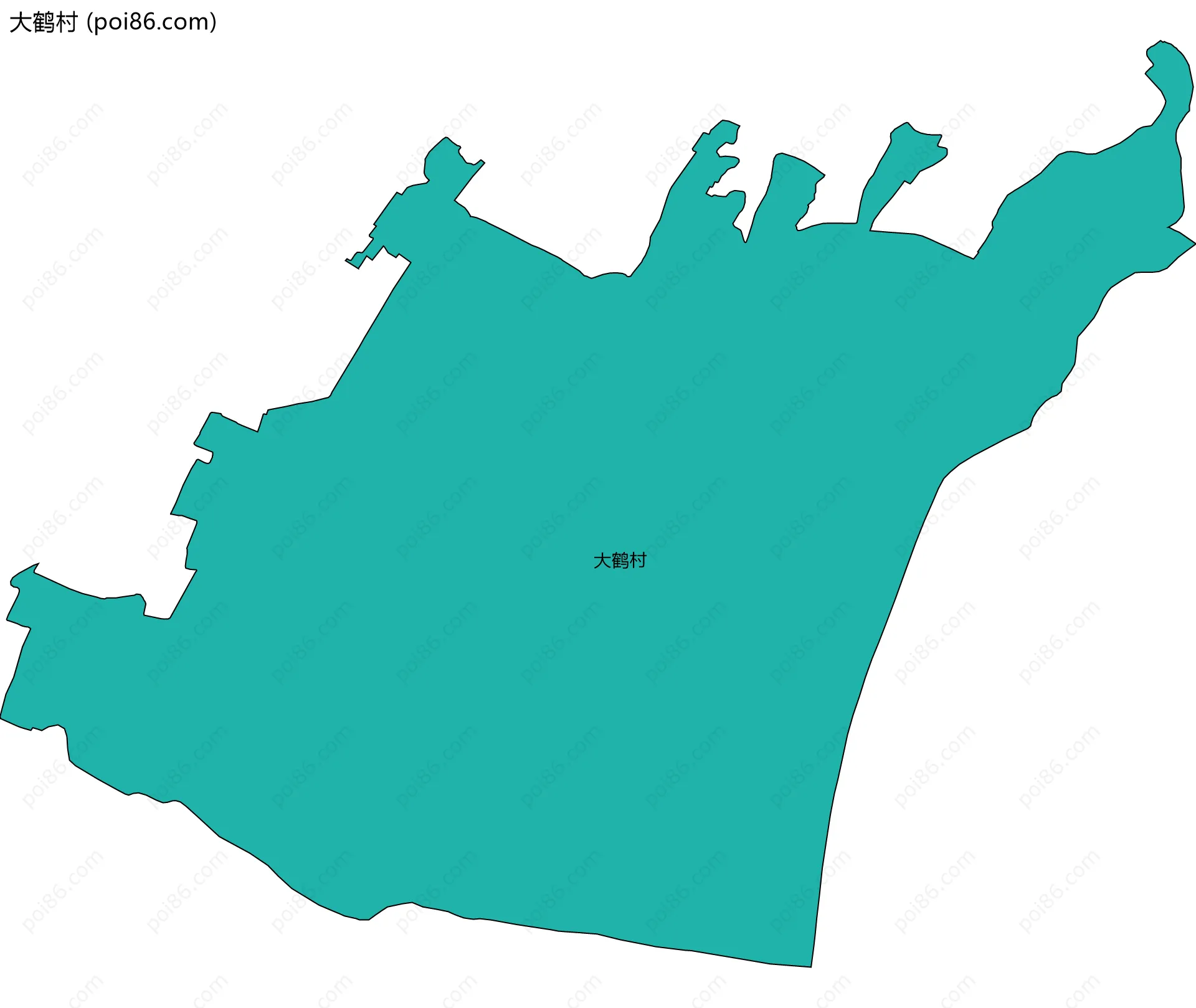 大鹤村边界地图