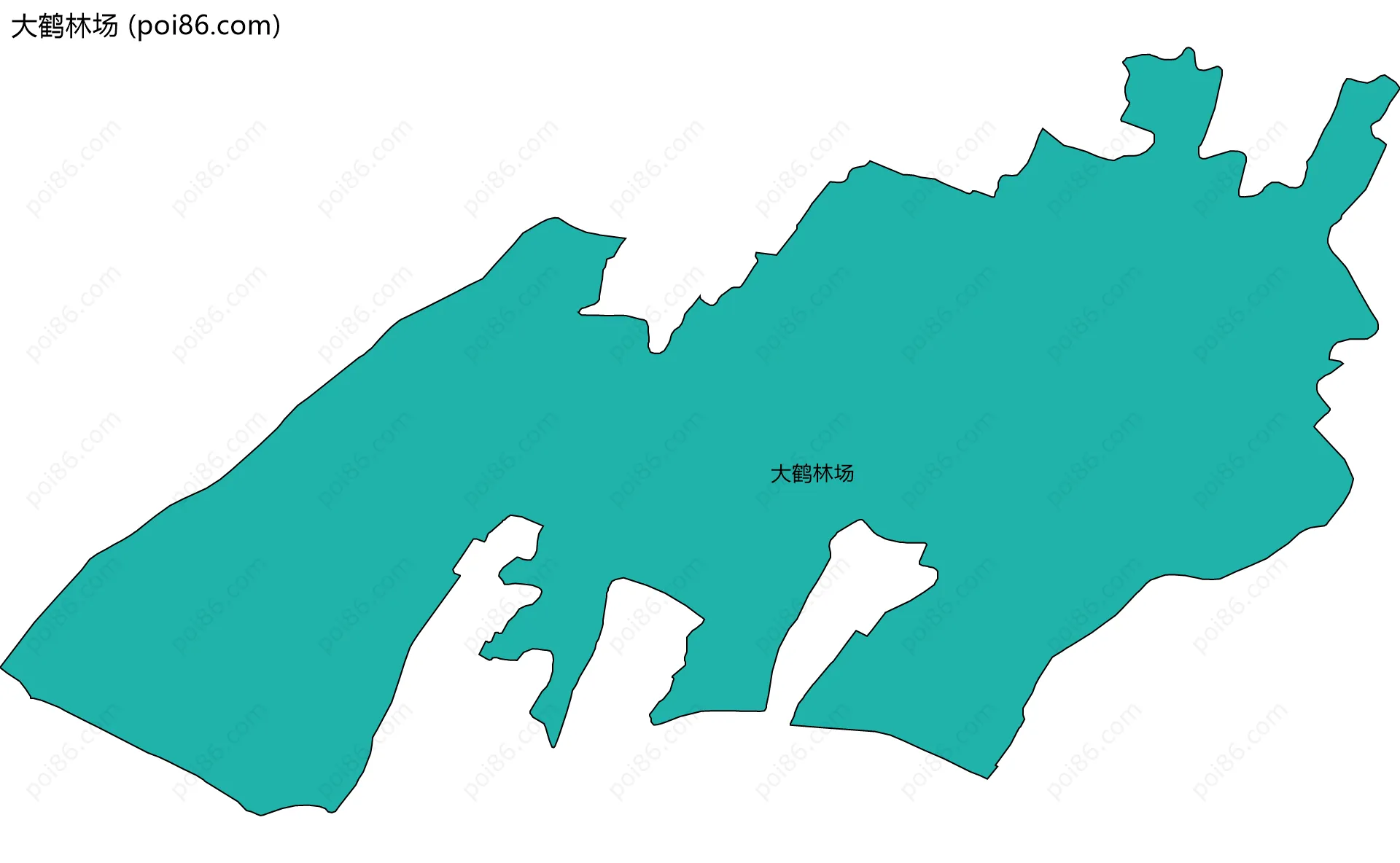 大鹤林场边界地图