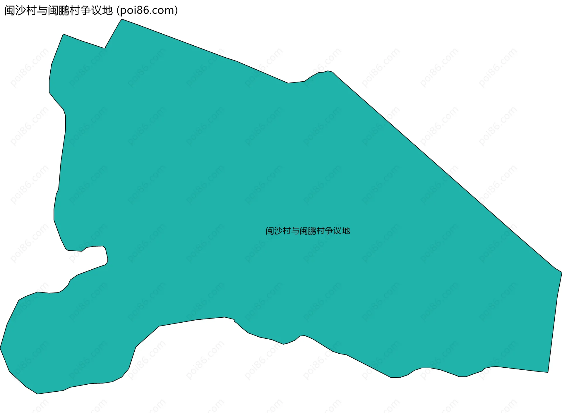 闽沙村与闽鹏村争议地边界地图