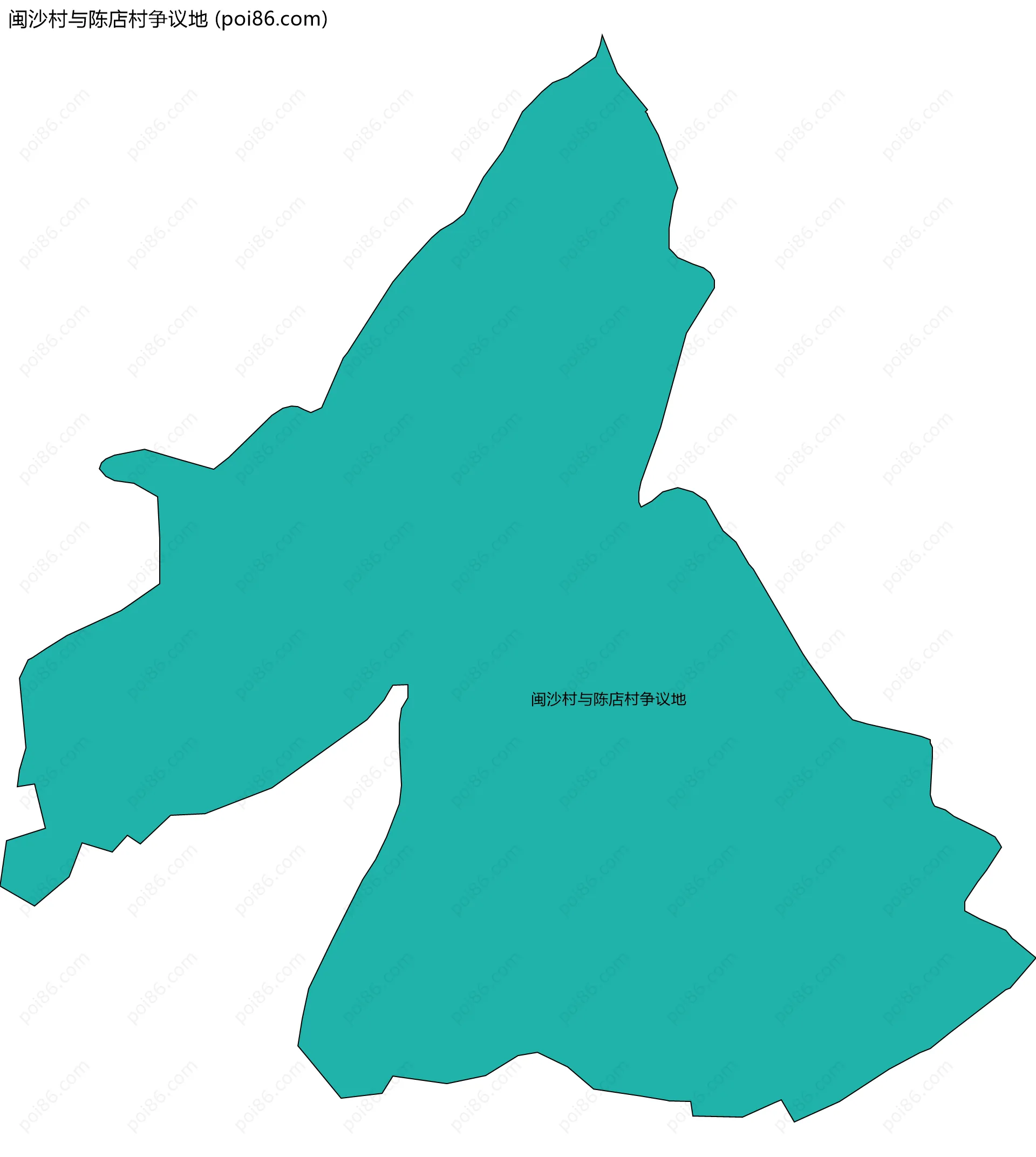 闽沙村与陈店村争议地边界地图