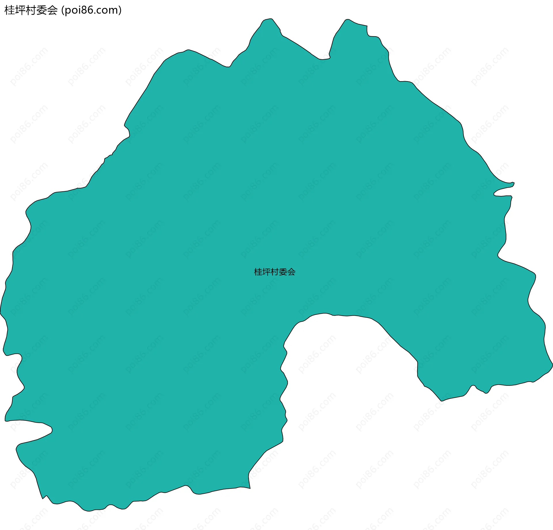 桂坪村委会边界地图