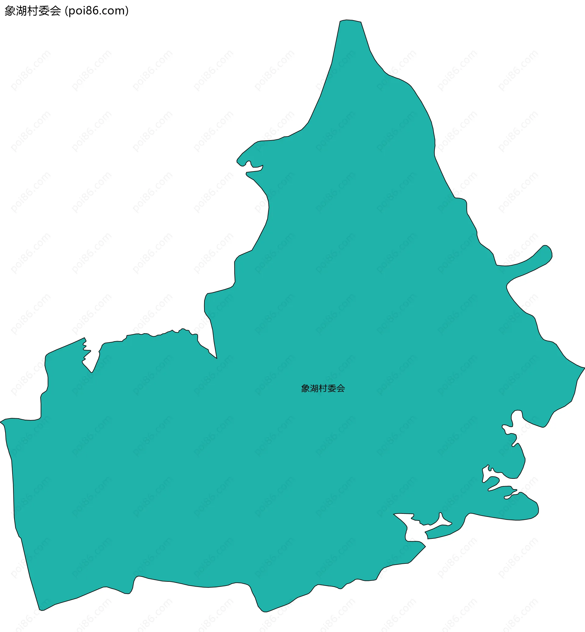 象湖村委会边界地图