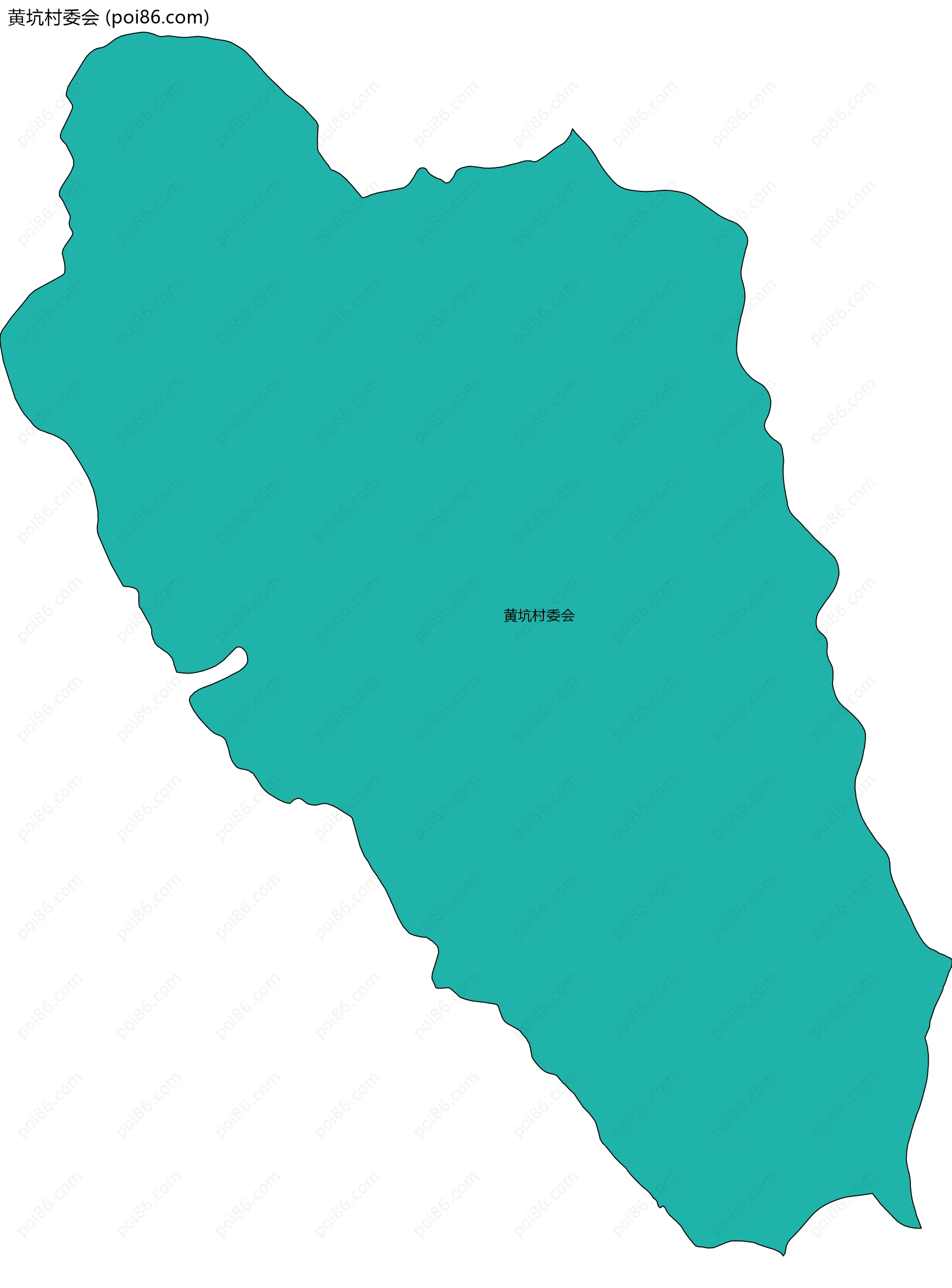 黄坑村委会边界地图